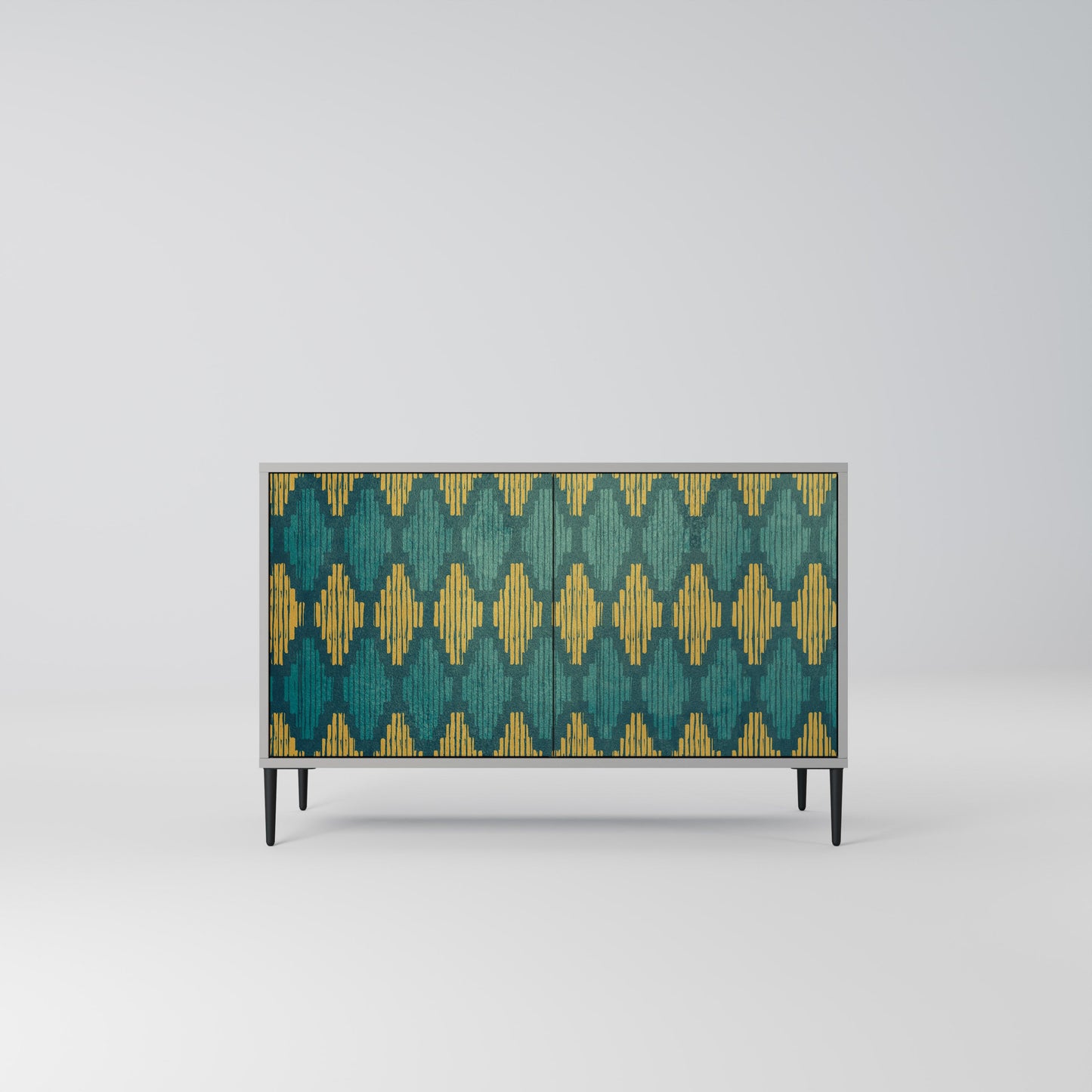POLYGONS 2-Door Sideboard in Grey Finish