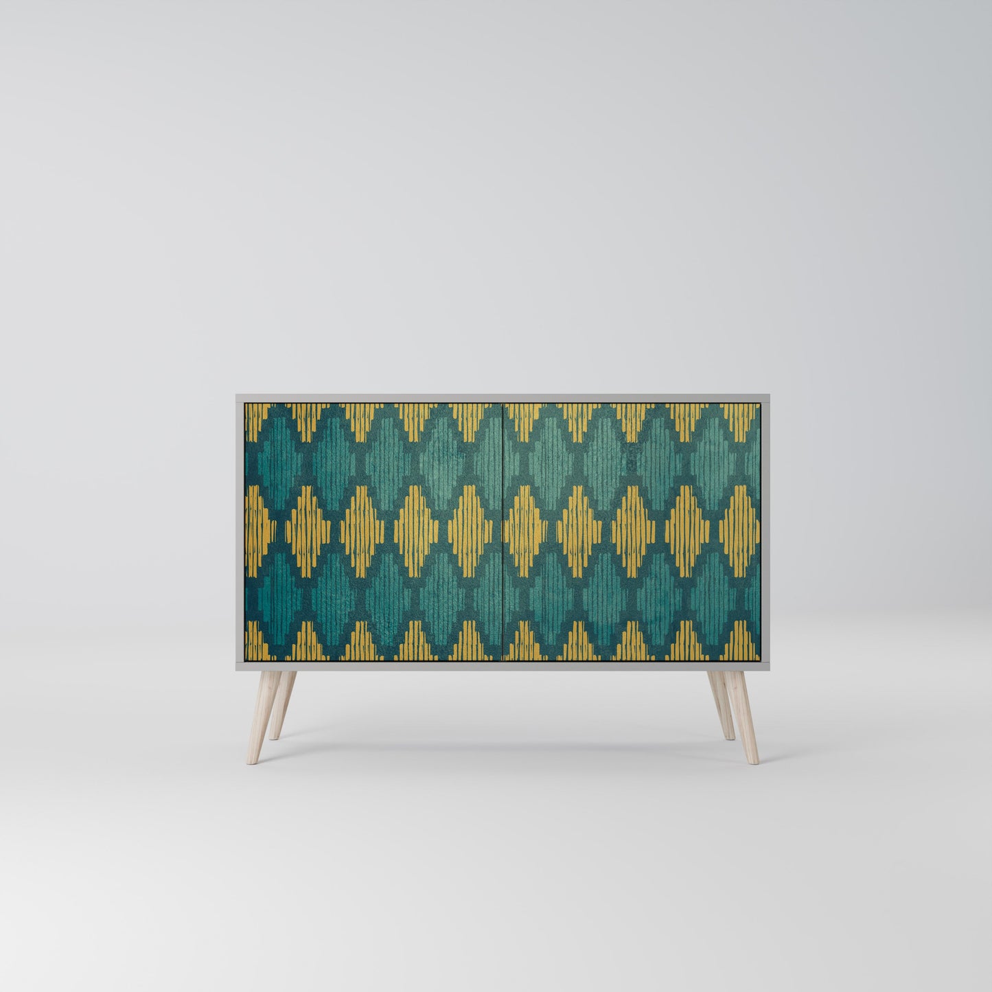 POLYGONS 2-Door Sideboard in Grey Finish