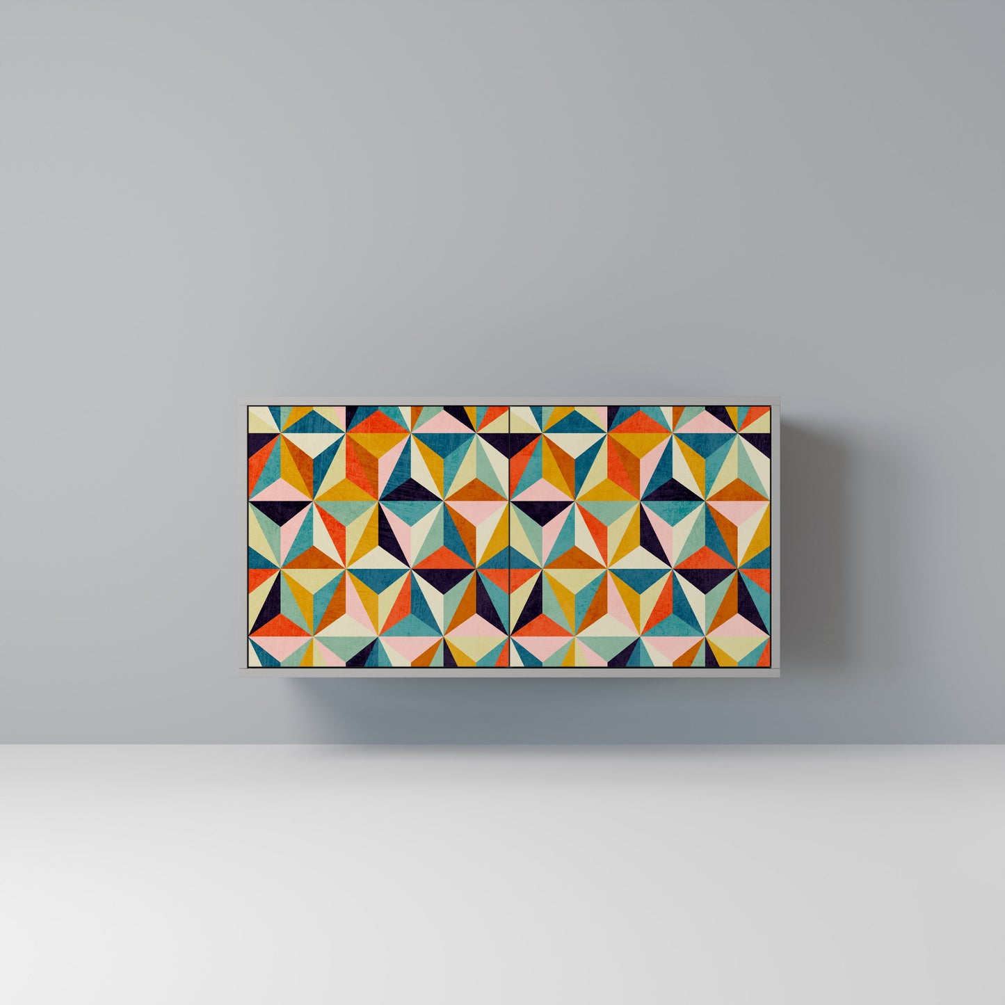 TESSELATE TREASURES 2-Door Sideboard in Grey Finish
