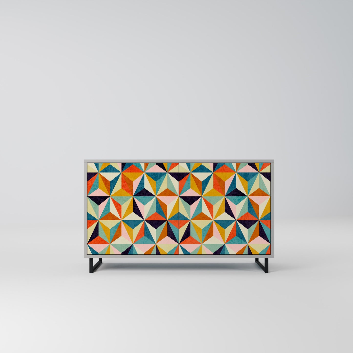 TESSELATE TREASURES 2-Door Sideboard in Grey Finish