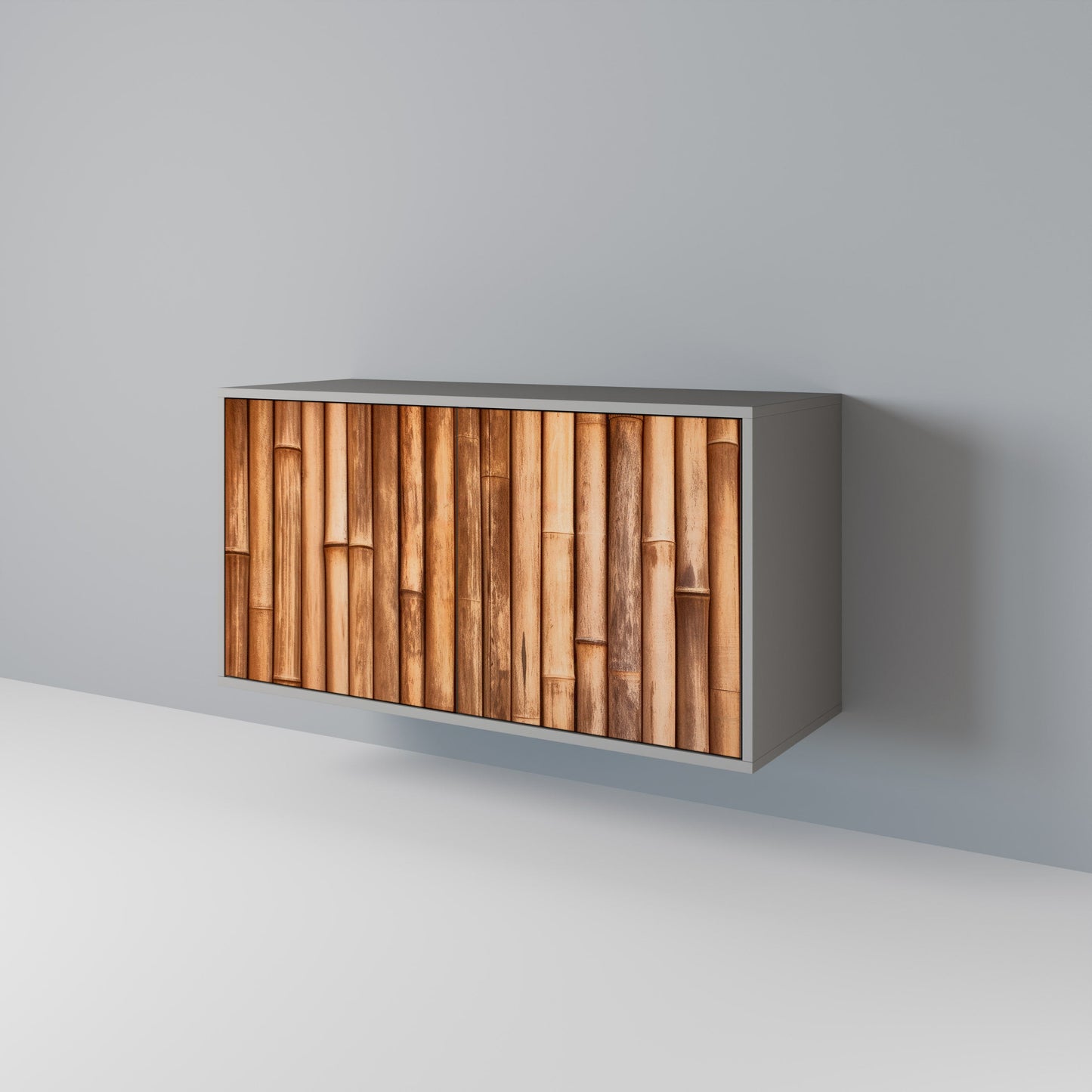 NATURAL WOOD 2-Door Sideboard in Grey Finish
