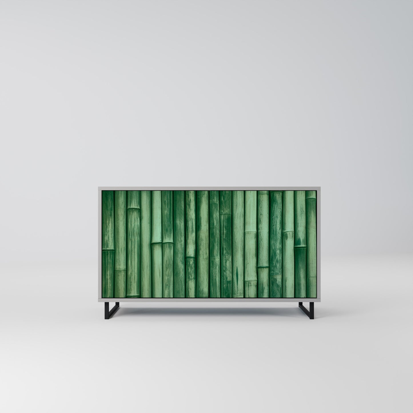 NATURAL GREEN 2-Door Sideboard in Grey Finish