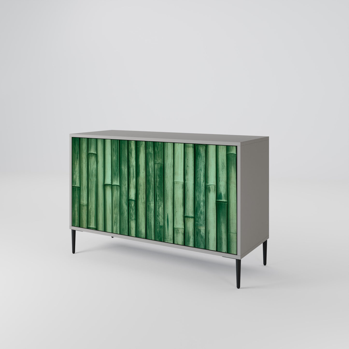 NATURAL GREEN 2-Door Sideboard in Grey Finish