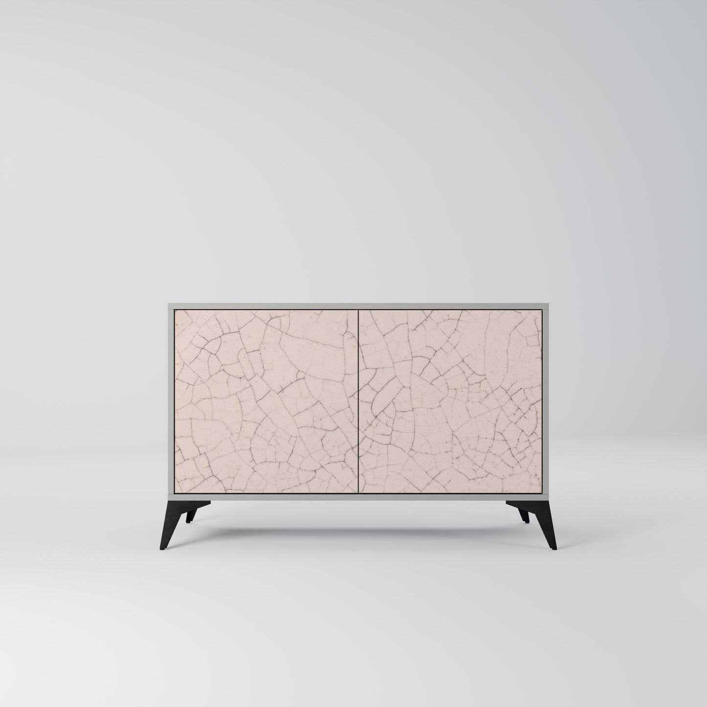 CERAMIC TEXTURE 2-Door Sideboard in Grey Finish