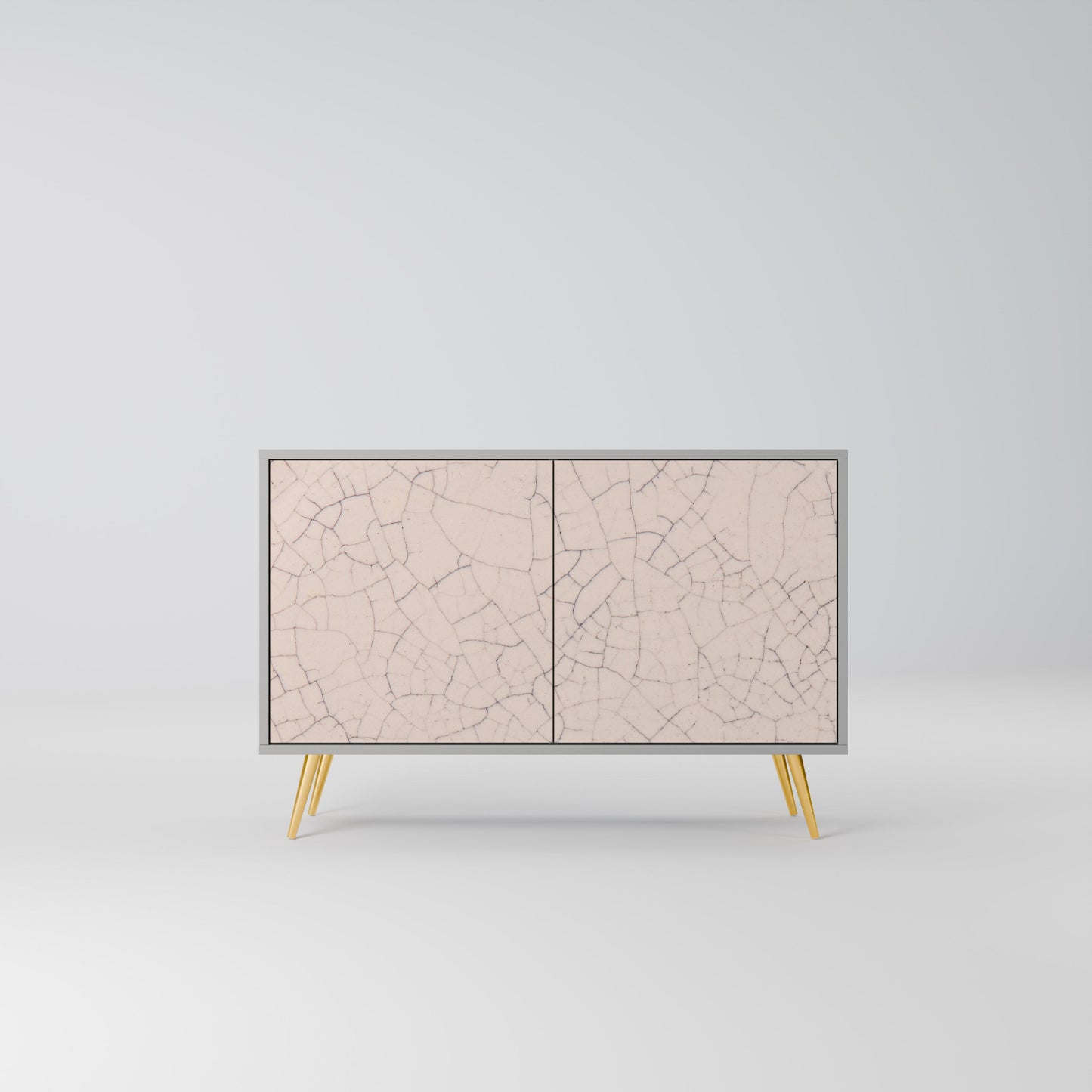 CERAMIC TEXTURE 2-Door Sideboard in Grey Finish