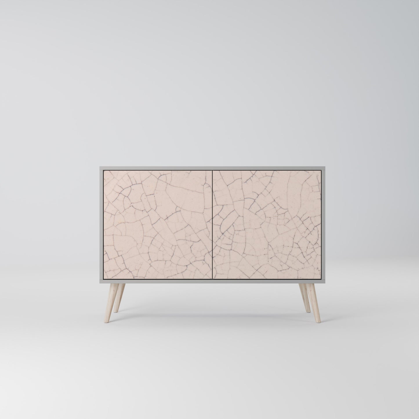 CERAMIC TEXTURE 2-Door Sideboard in Grey Finish