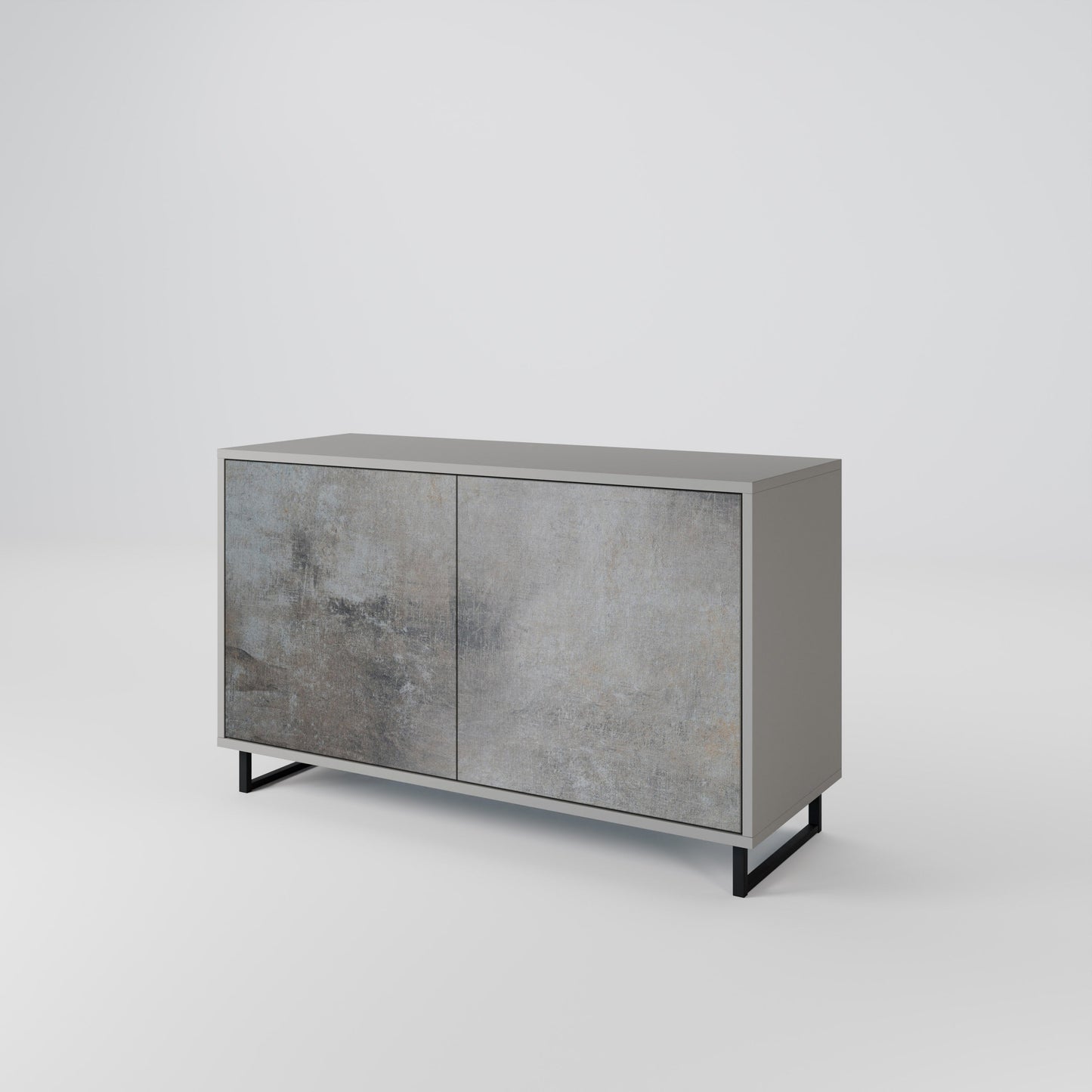 CONCRETE WALL 2-Door Sideboard in Grey Finish