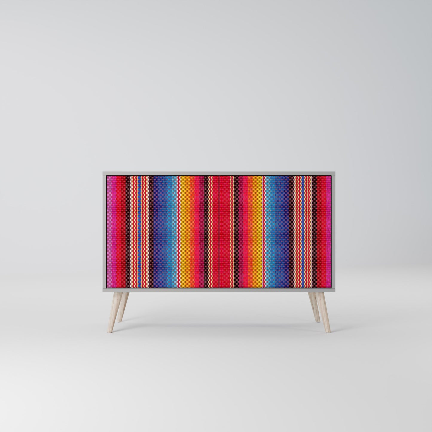 ETHNIC MEXICAN 2-Door Sideboard in Grey Finish