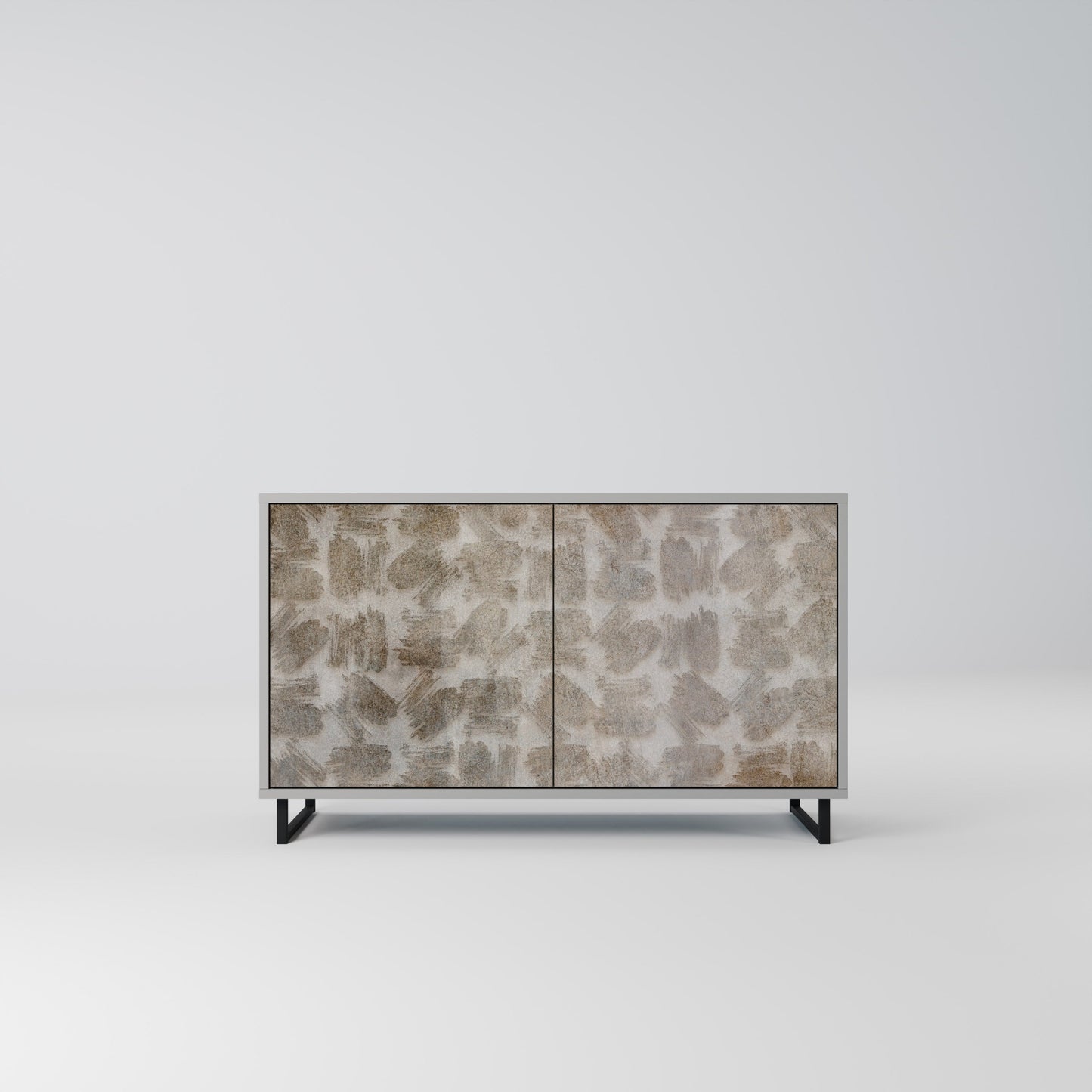 SLIGHTLY BLURRED 2-Door Sideboard in Grey Finish