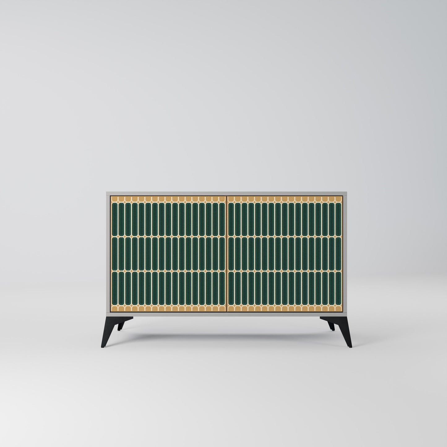 ILUSION GATE 2-Door Sideboard in Grey Finish