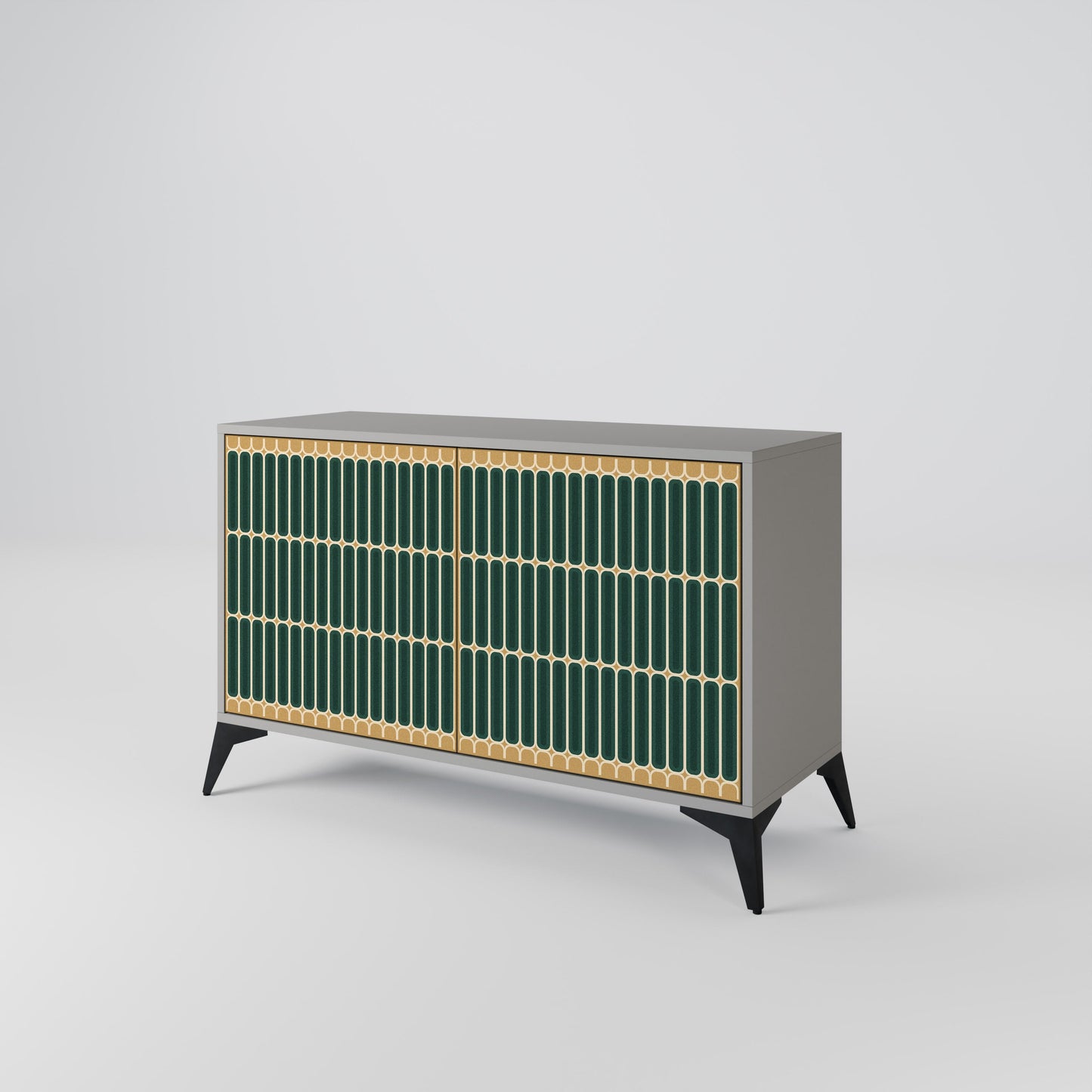 ILUSION GATE 2-Door Sideboard in Grey Finish