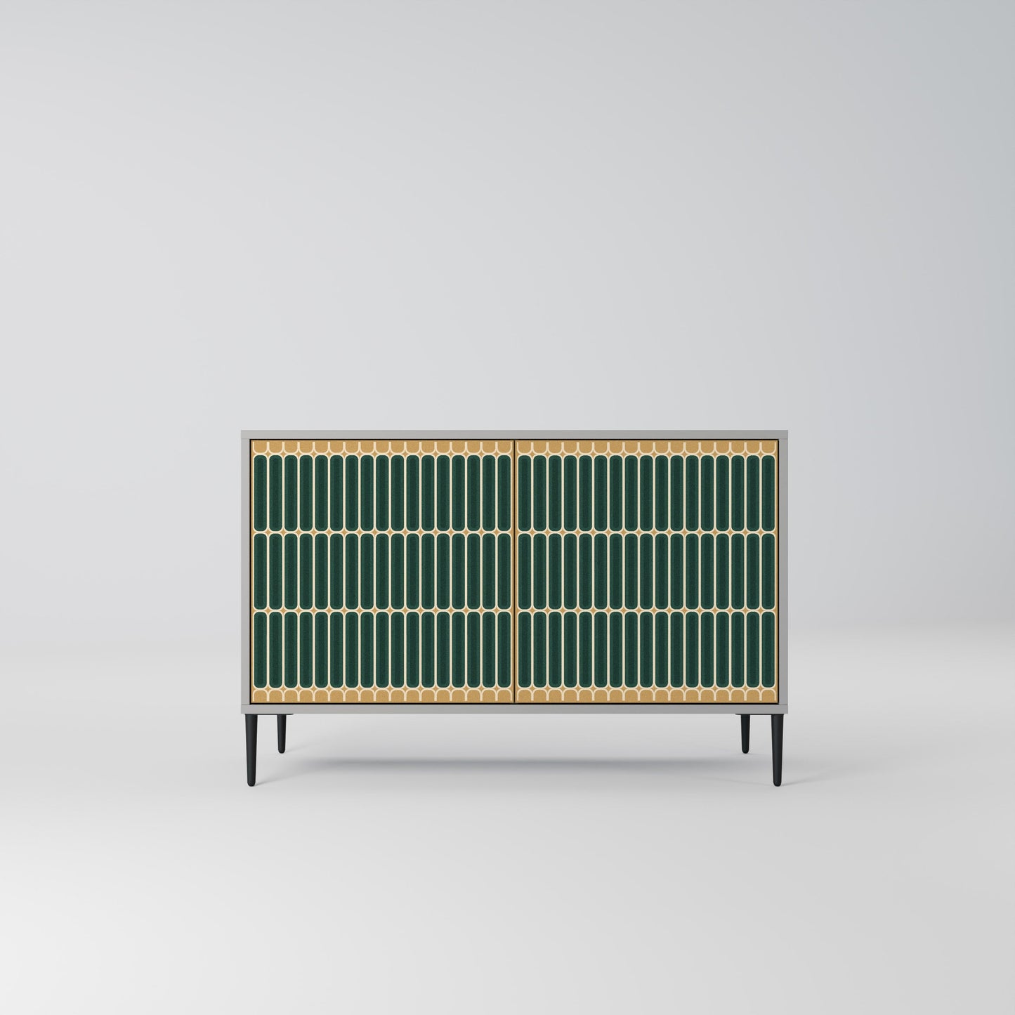 ILUSION GATE 2-Door Sideboard in Grey Finish