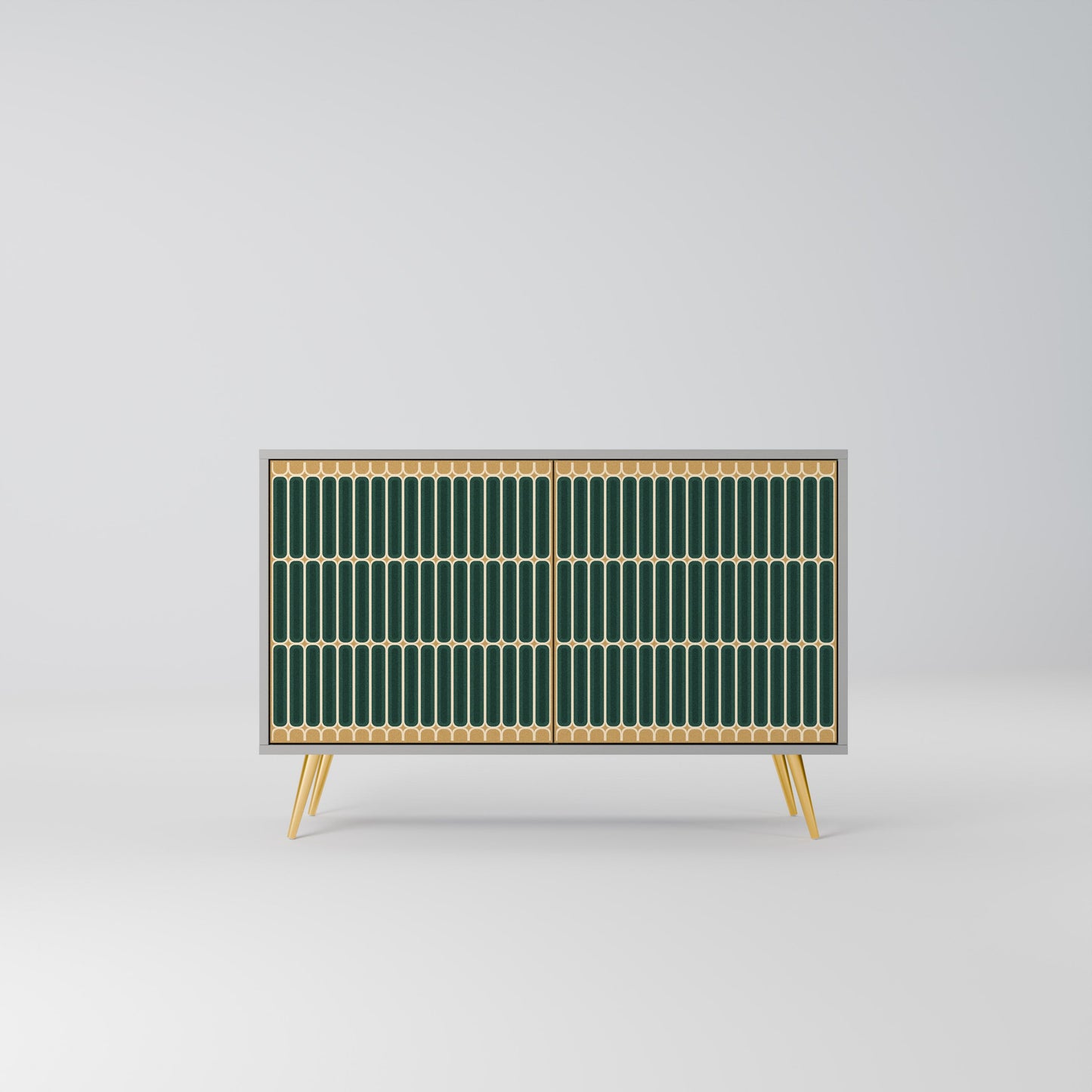 ILUSION GATE 2-Door Sideboard in Grey Finish