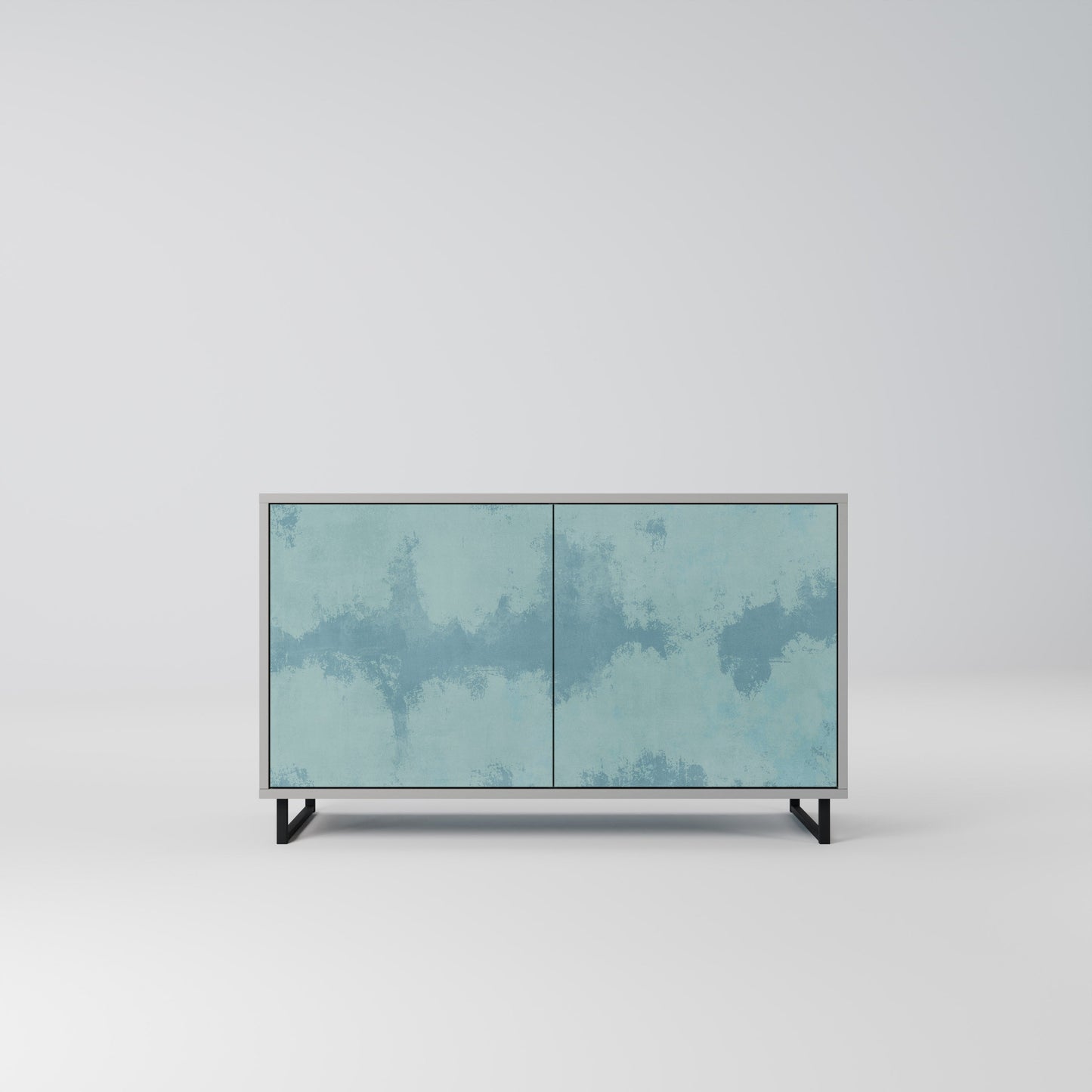 Credenza a 2 ante SKY WASH in finitura grigia