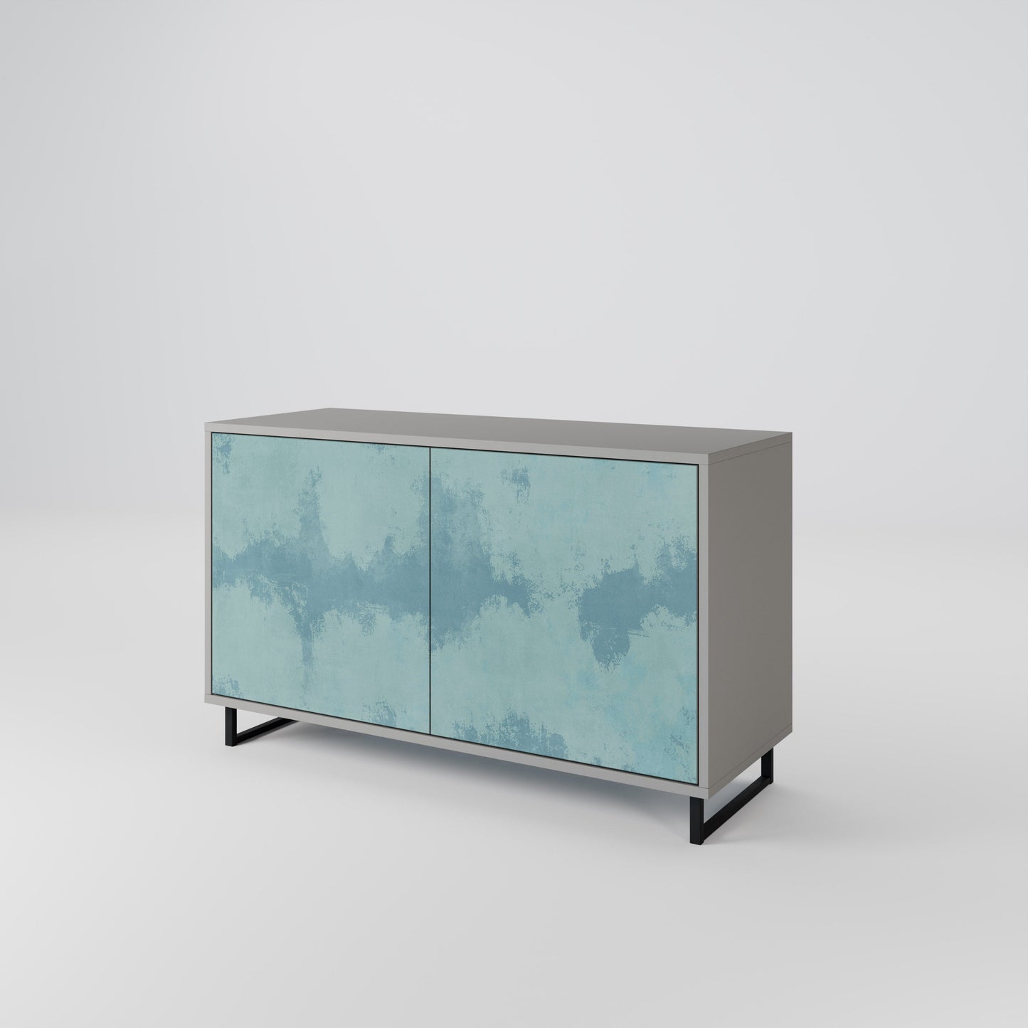 Credenza a 2 ante SKY WASH in finitura grigia