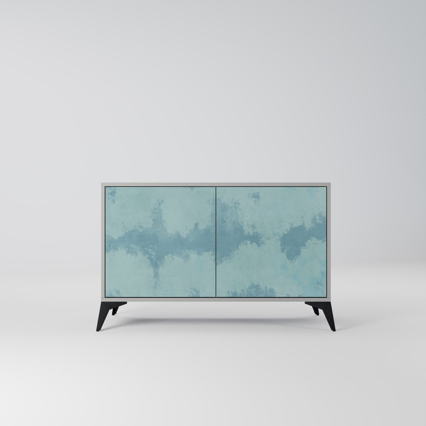 Credenza a 2 ante SKY WASH in finitura grigia
