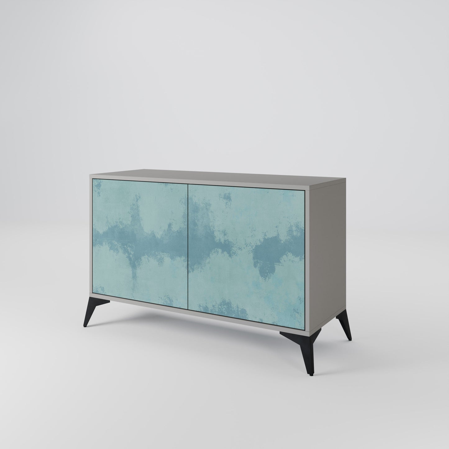 Credenza a 2 ante SKY WASH in finitura grigia