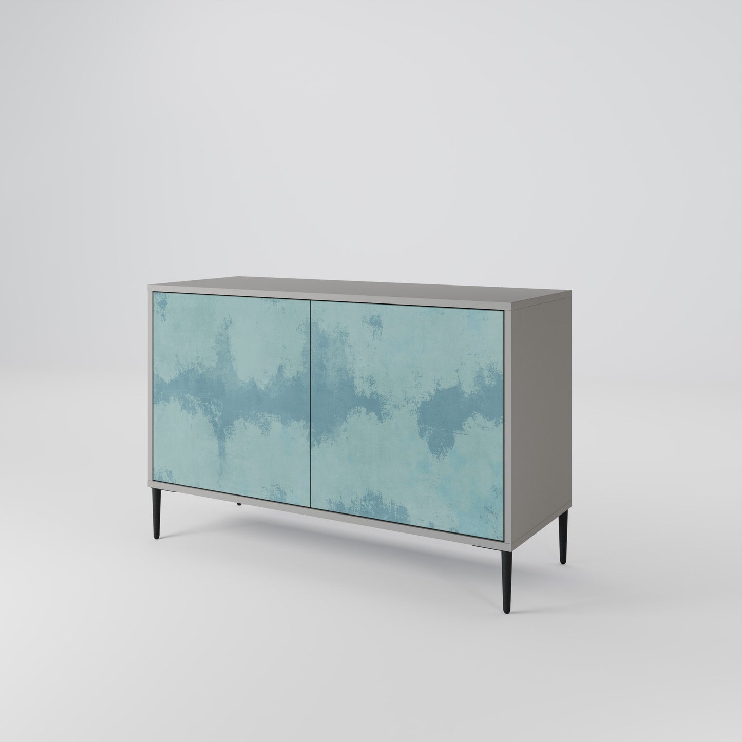 Credenza a 2 ante SKY WASH in finitura grigia