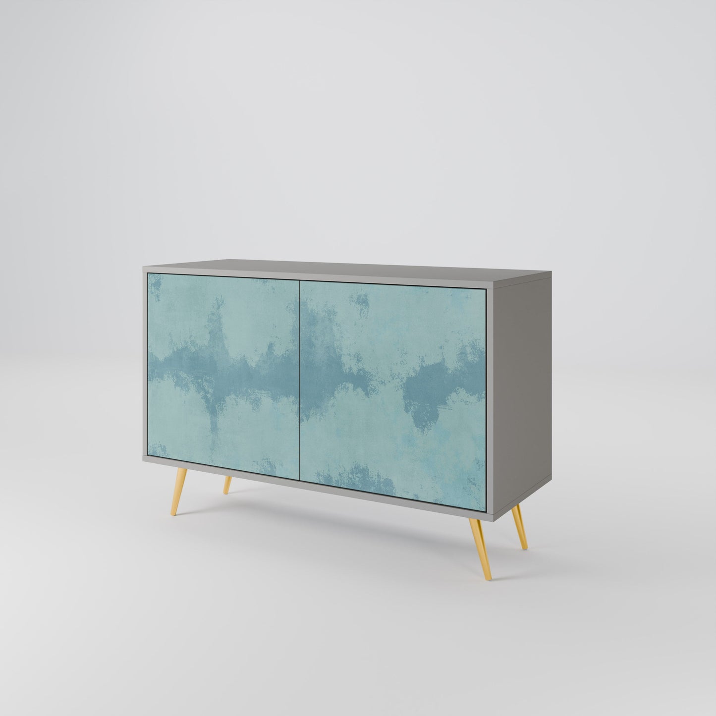 Credenza a 2 ante SKY WASH in finitura grigia