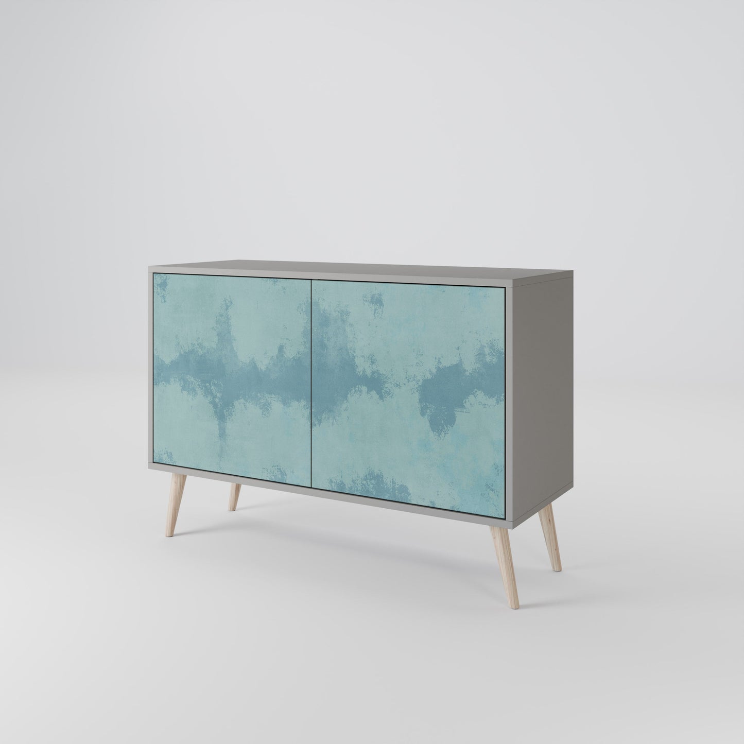 Credenza a 2 ante SKY WASH in finitura grigia