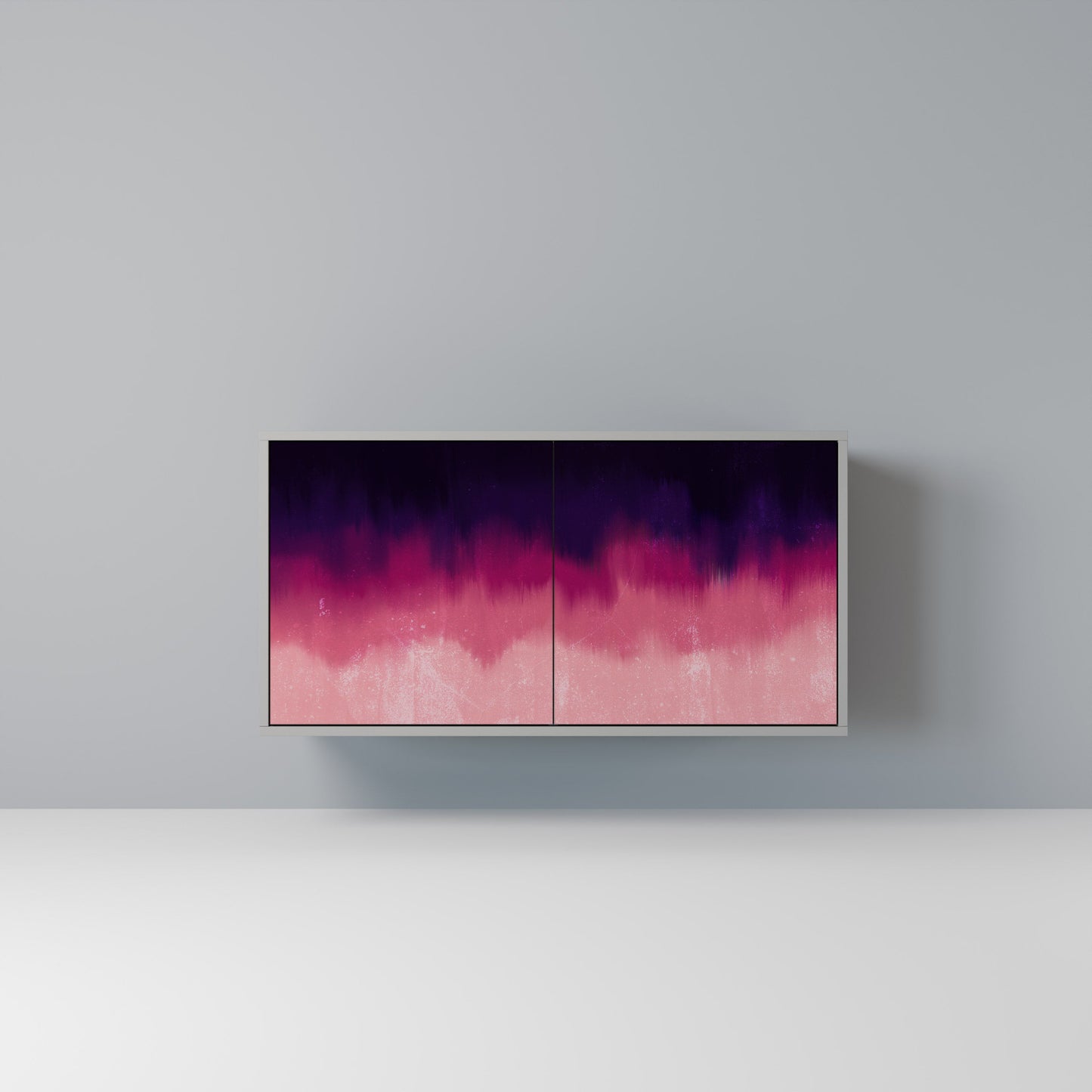 Credenza AURORA BOREALIS a 2 ante in finitura grigia
