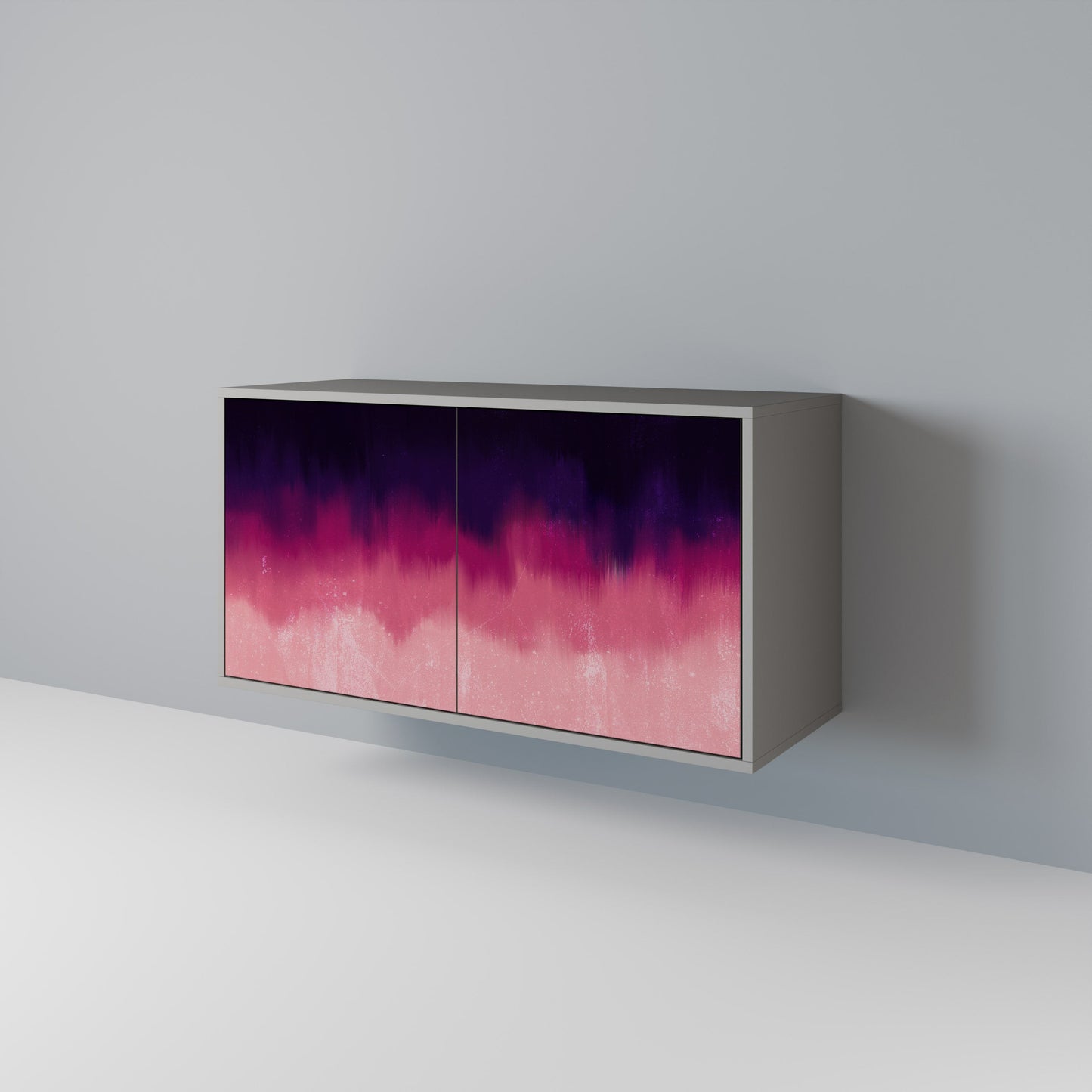 Credenza AURORA BOREALIS a 2 ante in finitura grigia
