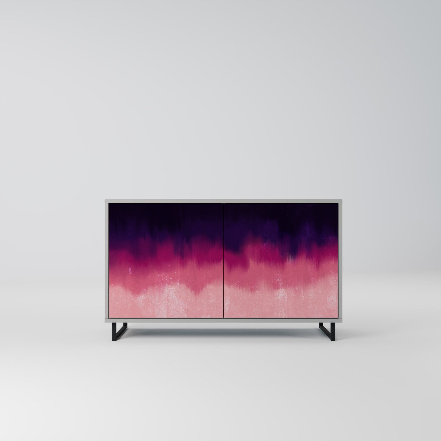 Credenza AURORA BOREALIS a 2 ante in finitura grigia