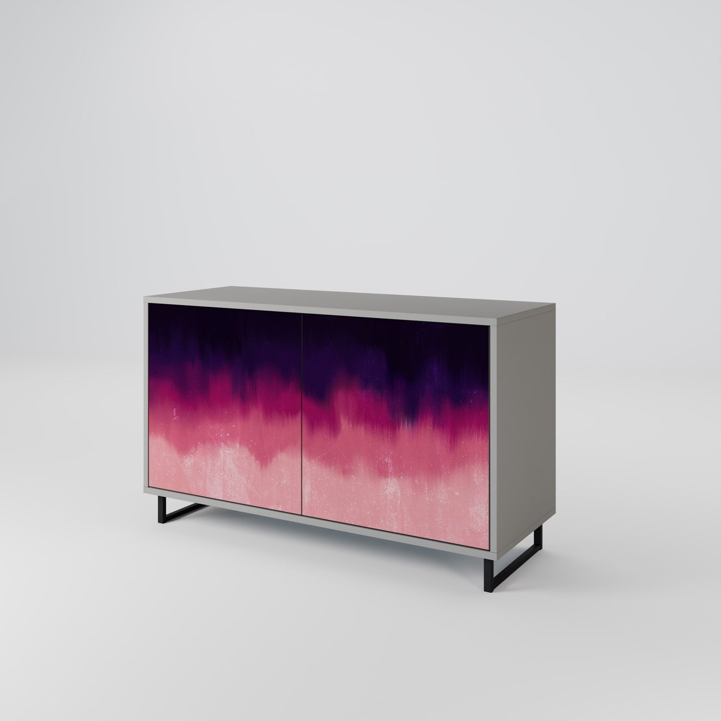 Credenza AURORA BOREALIS a 2 ante in finitura grigia