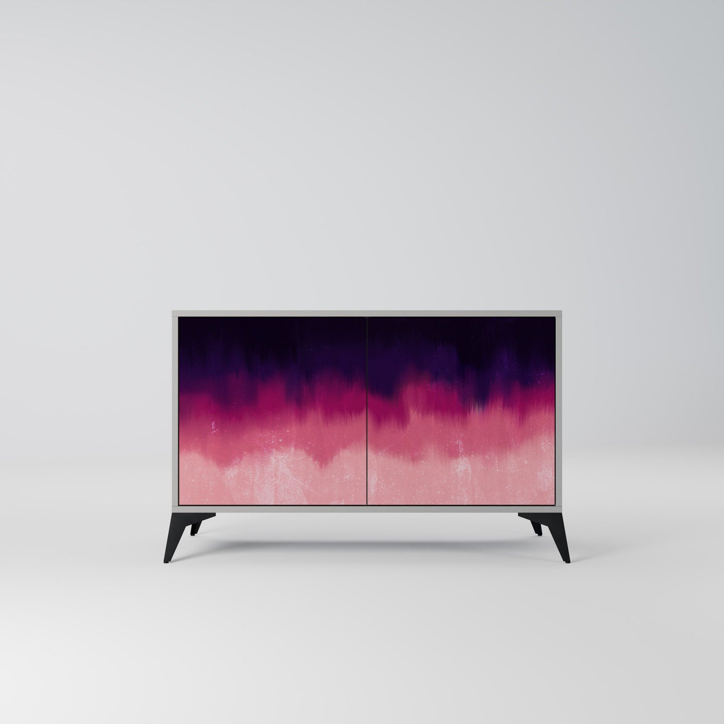 Credenza AURORA BOREALIS a 2 ante in finitura grigia