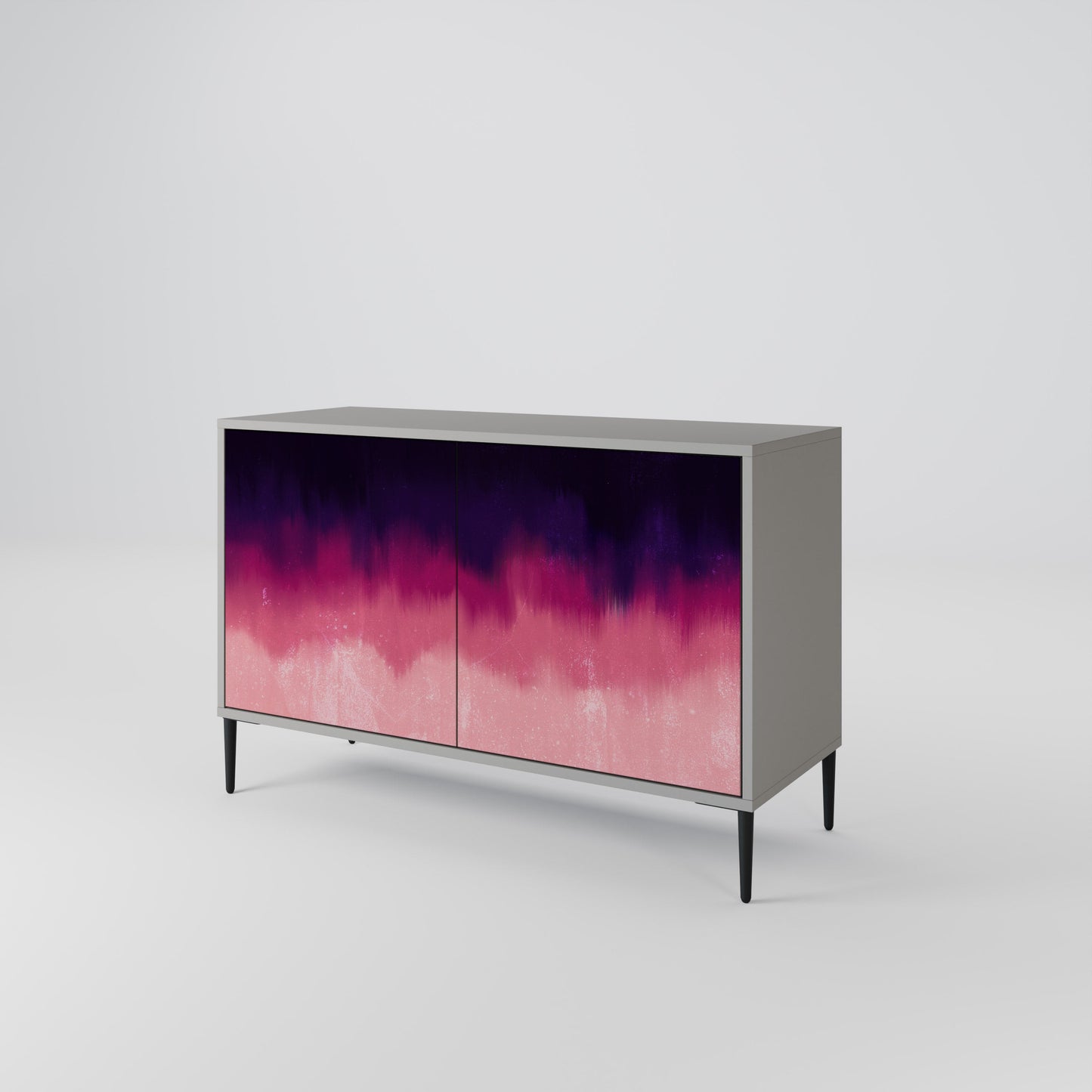 Credenza AURORA BOREALIS a 2 ante in finitura grigia