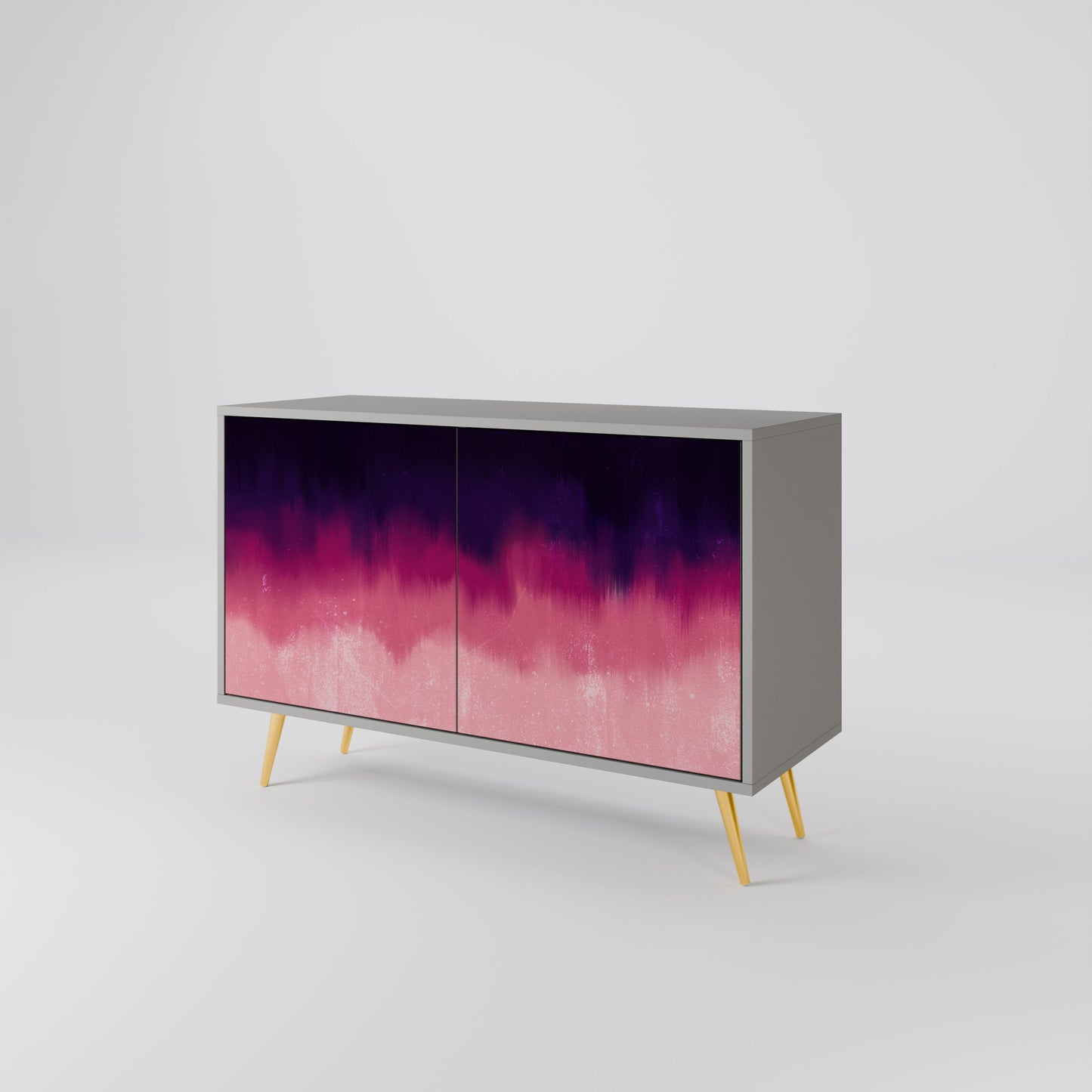 Credenza AURORA BOREALIS a 2 ante in finitura grigia