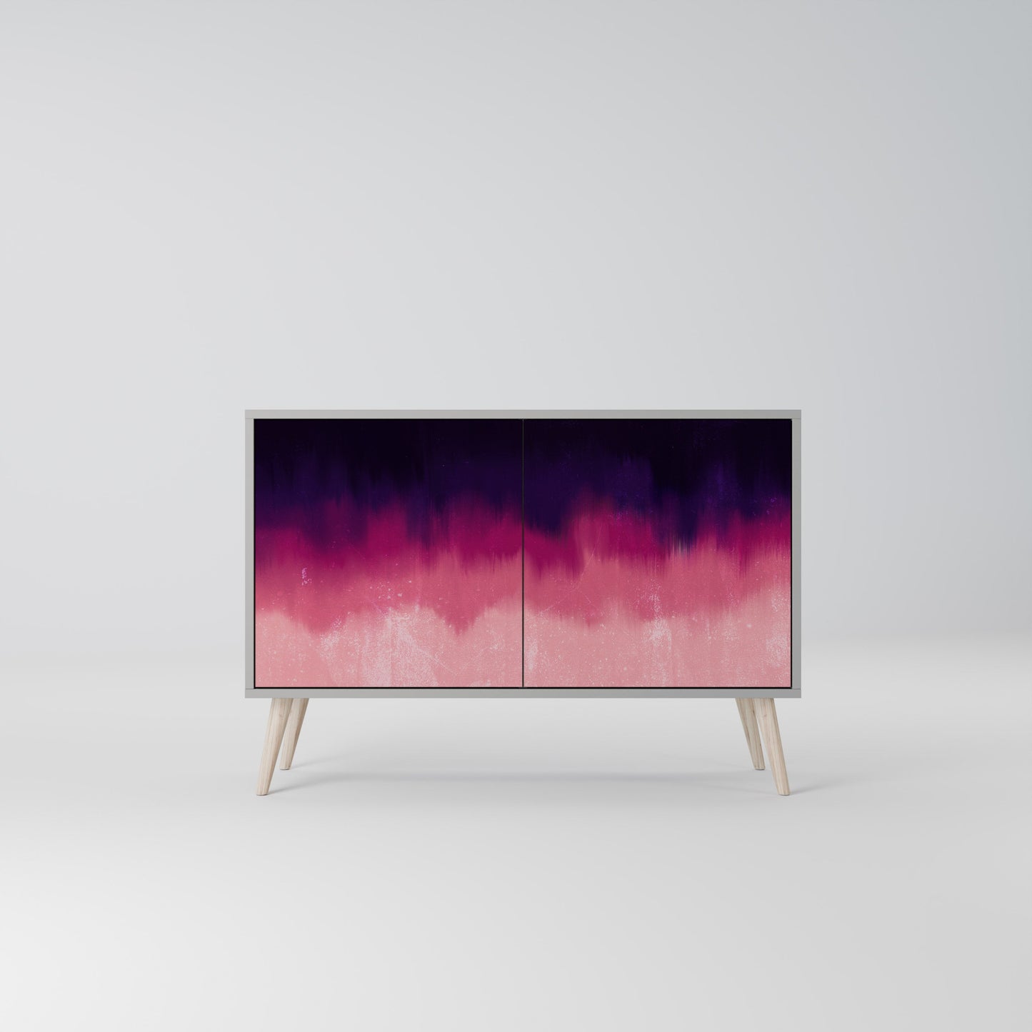 Credenza AURORA BOREALIS a 2 ante in finitura grigia