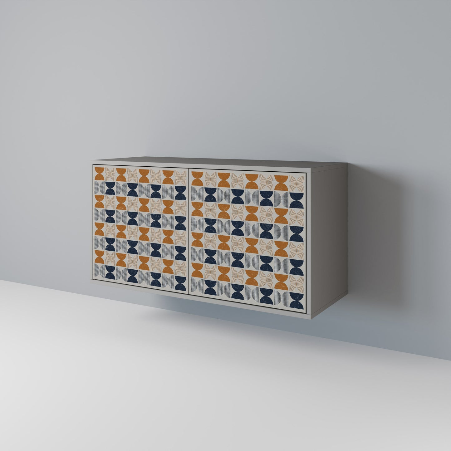 Credenza a 2 ante REFLECTION RANGE in finitura grigia