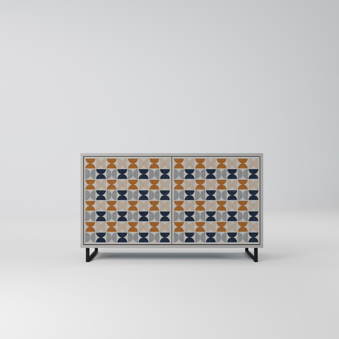 Credenza a 2 ante REFLECTION RANGE in finitura grigia