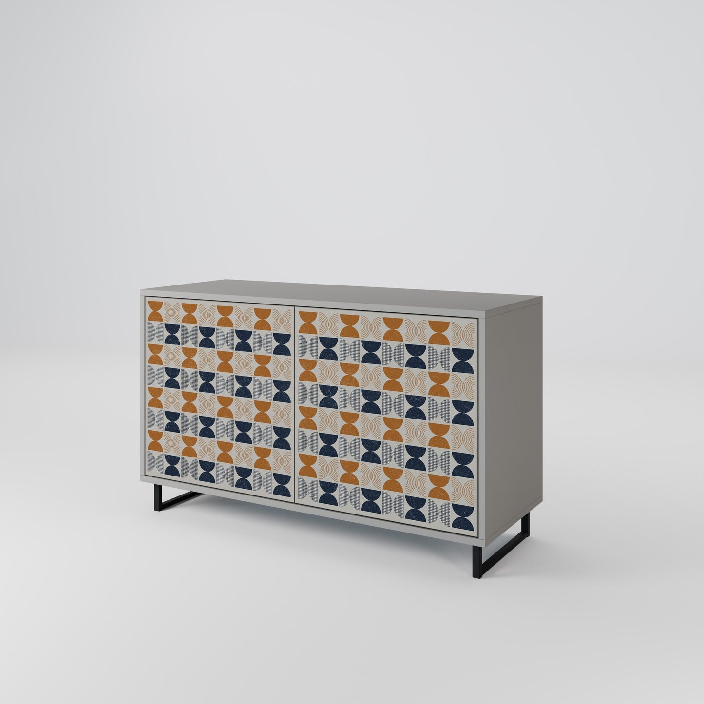 Credenza a 2 ante REFLECTION RANGE in finitura grigia