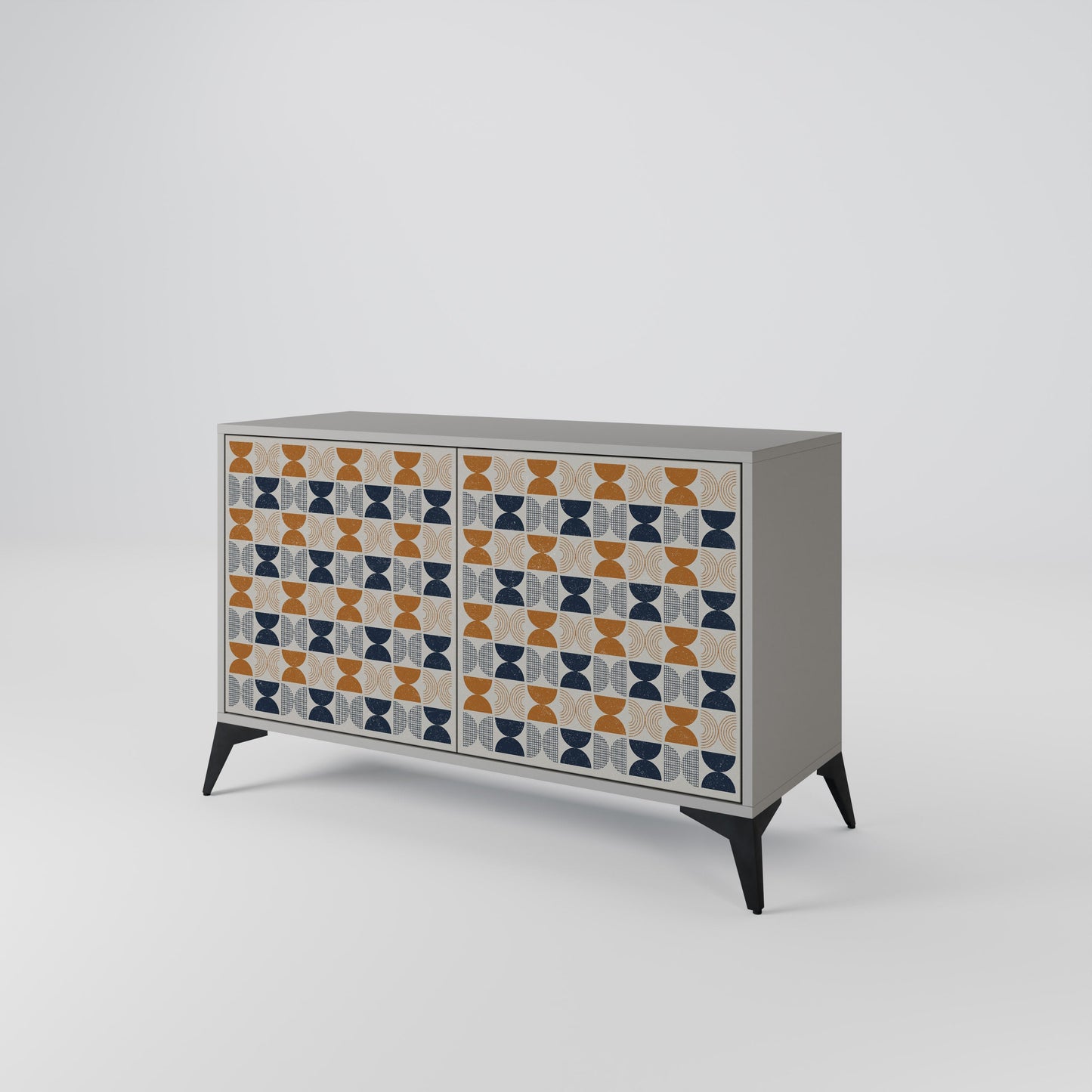 Credenza a 2 ante REFLECTION RANGE in finitura grigia
