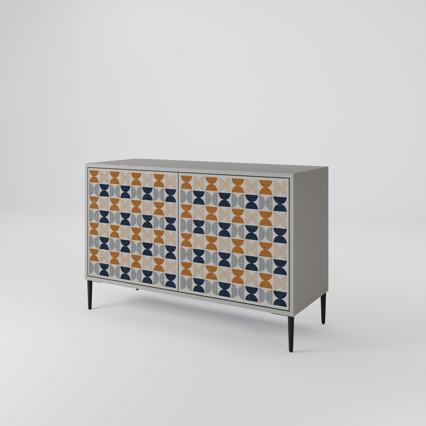 Credenza a 2 ante REFLECTION RANGE in finitura grigia