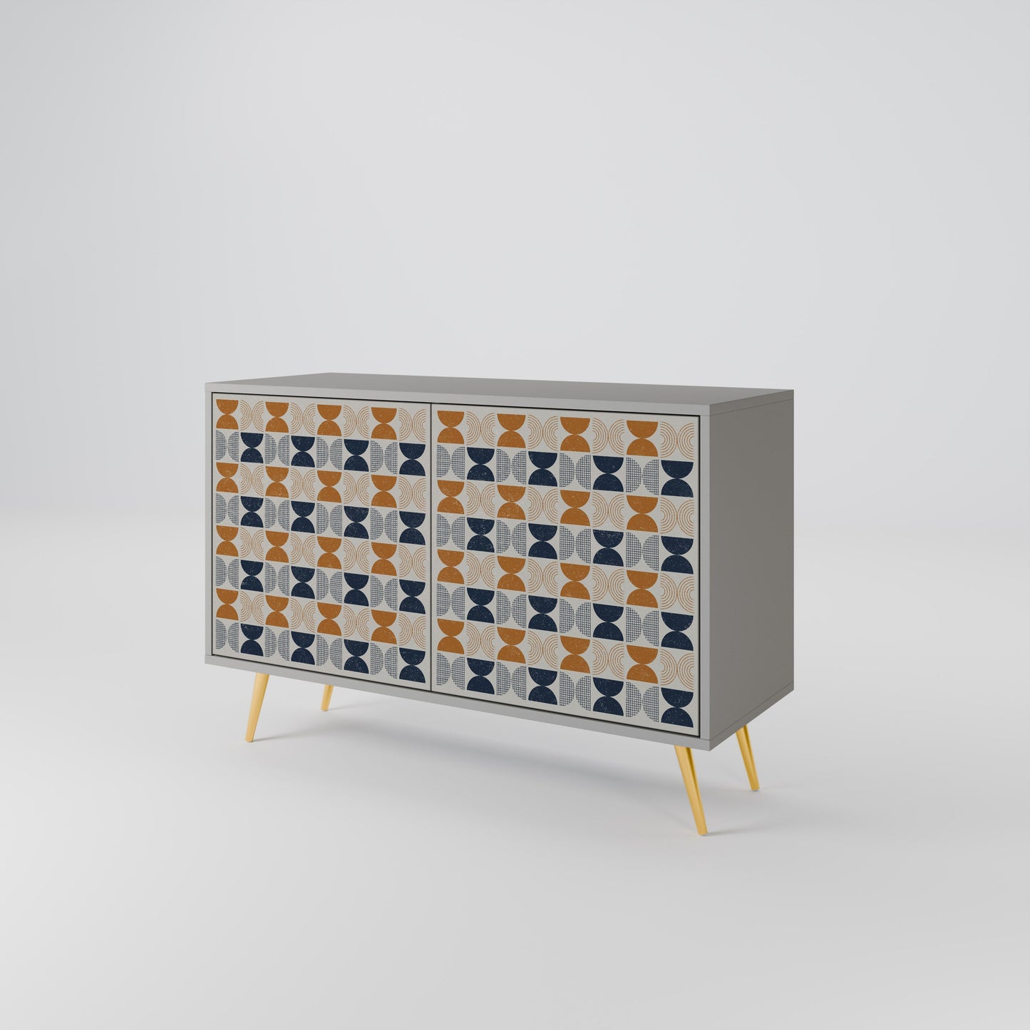 Credenza a 2 ante REFLECTION RANGE in finitura grigia