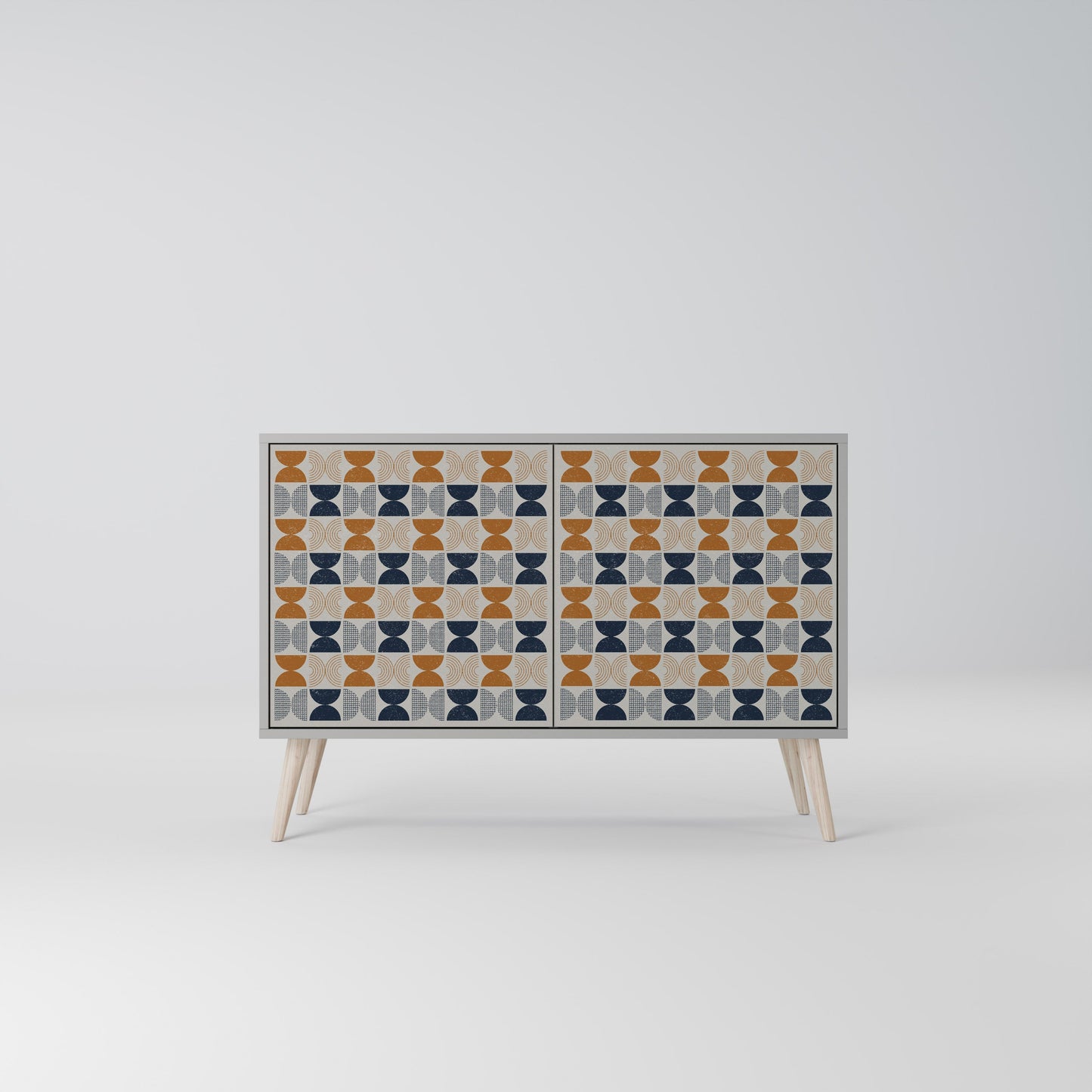 Credenza a 2 ante REFLECTION RANGE in finitura grigia