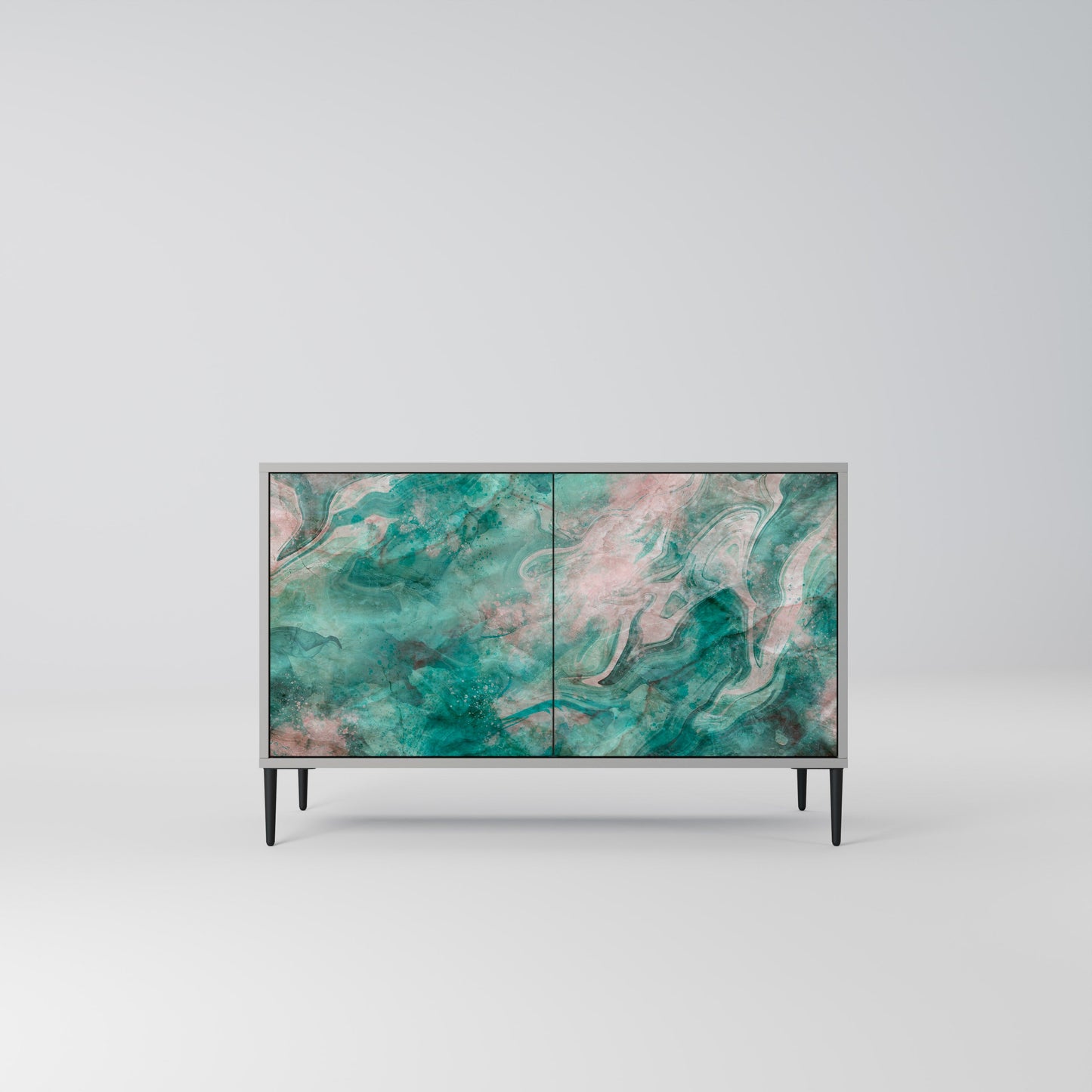 ABSTRACT ALCHEMY 2-Door Sideboard in Grey Finish