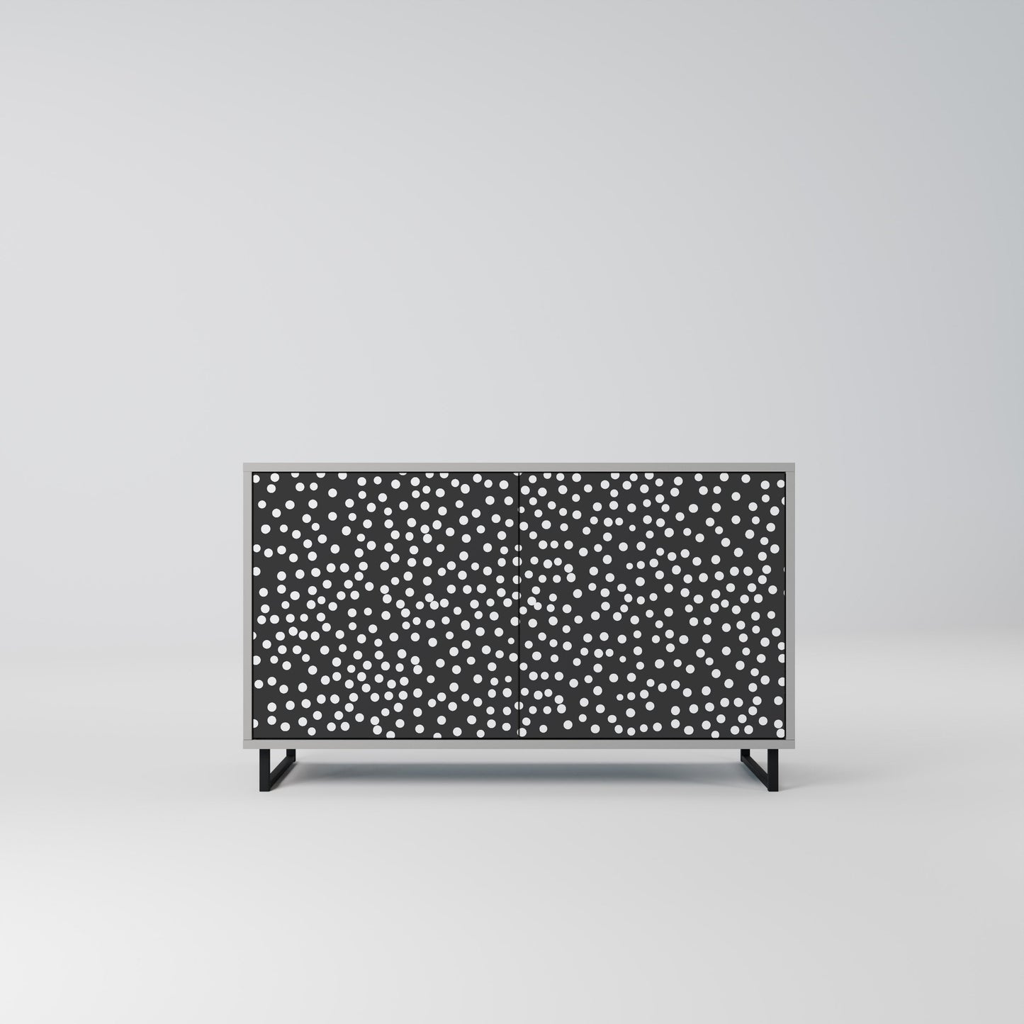 Credenza a 2 ante BLINDING LIGHTS in finitura grigia
