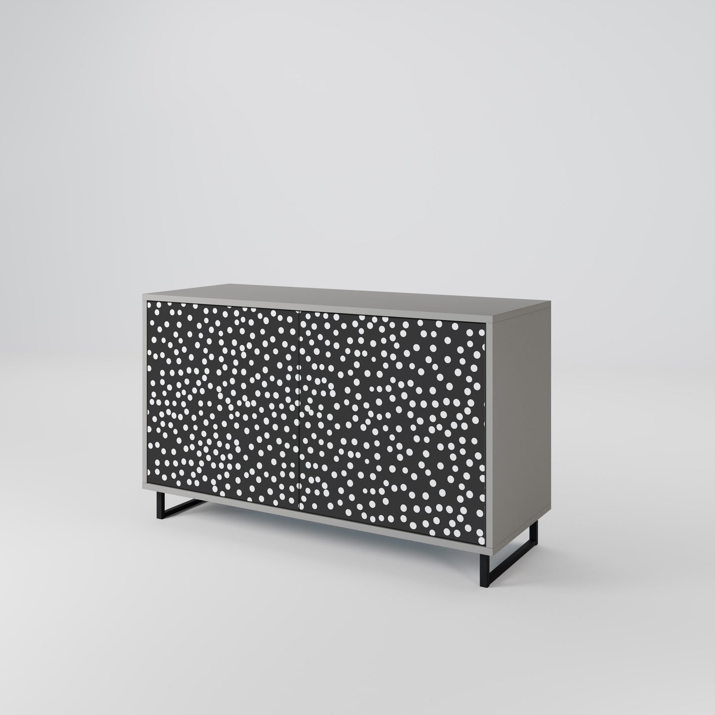 Credenza a 2 ante BLINDING LIGHTS in finitura grigia