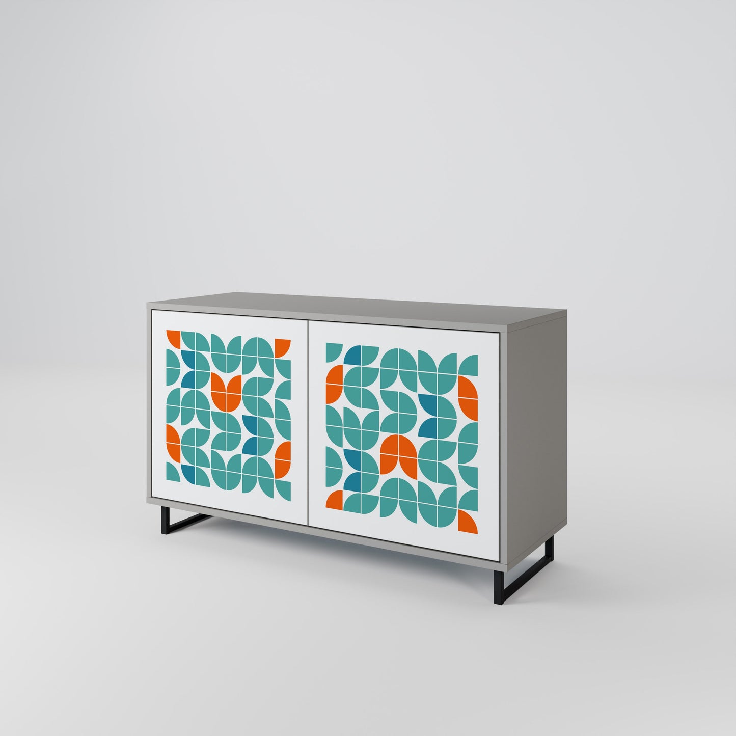 Credenza a 2 ante BE THE CHANGE in finitura grigia
