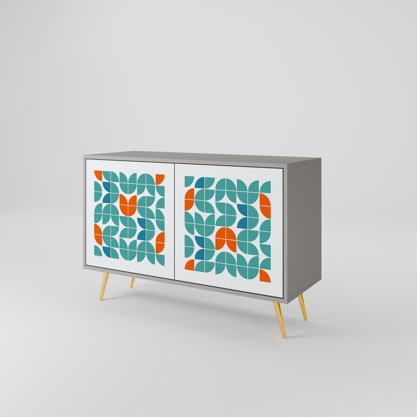 Credenza a 2 ante BE THE CHANGE in finitura grigia
