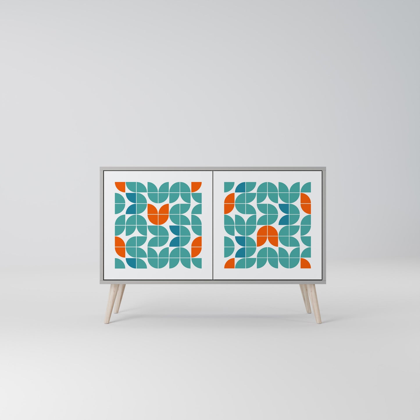 Credenza a 2 ante BE THE CHANGE in finitura grigia