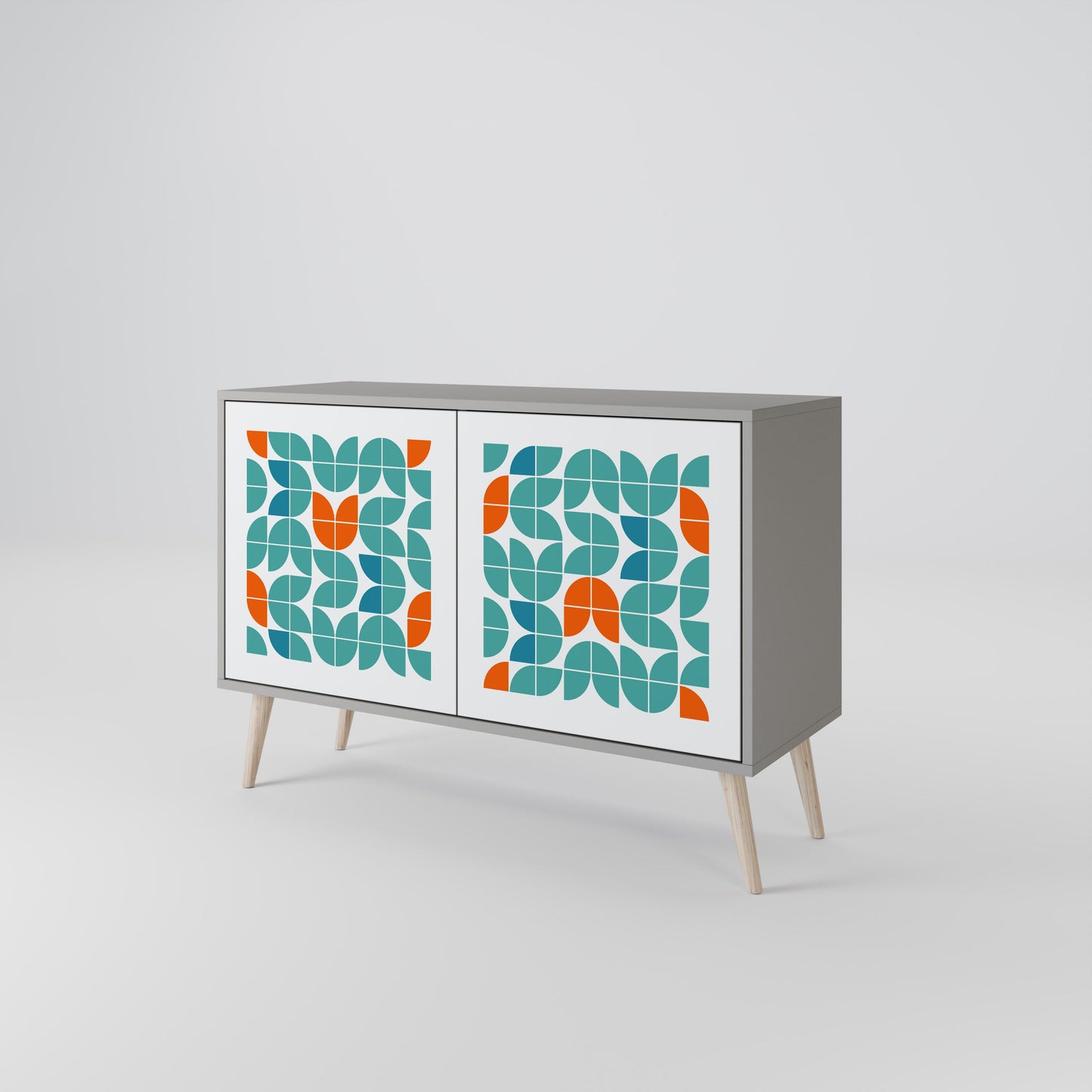 Credenza a 2 ante BE THE CHANGE in finitura grigia