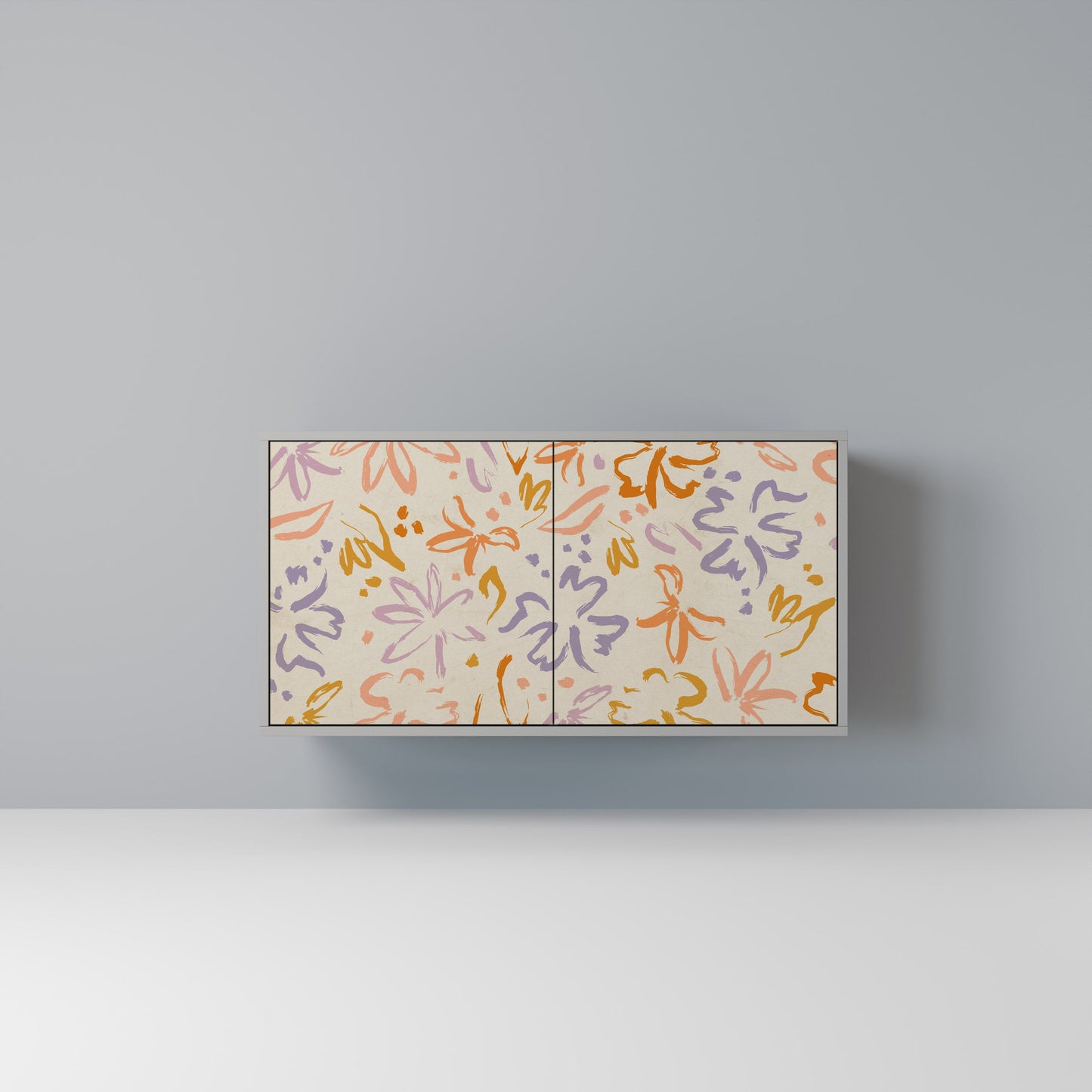 SPRING WHIMSY 2-Door Sideboard in Grey Finish