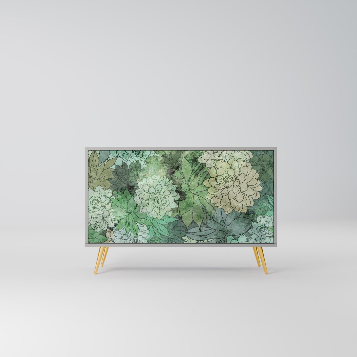 SUCCULENT CLUSTER 2-Door Sideboard in Grey Finish