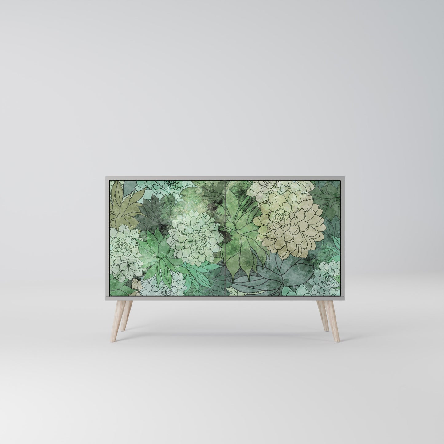SUCCULENT CLUSTER 2-Door Sideboard in Grey Finish