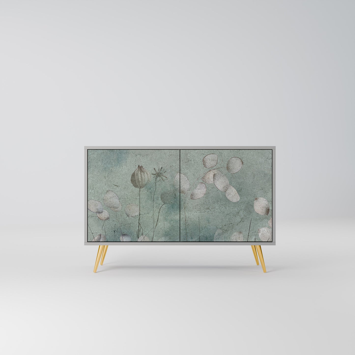 NIGHT LADY 2-Door Sideboard in Grey Finish